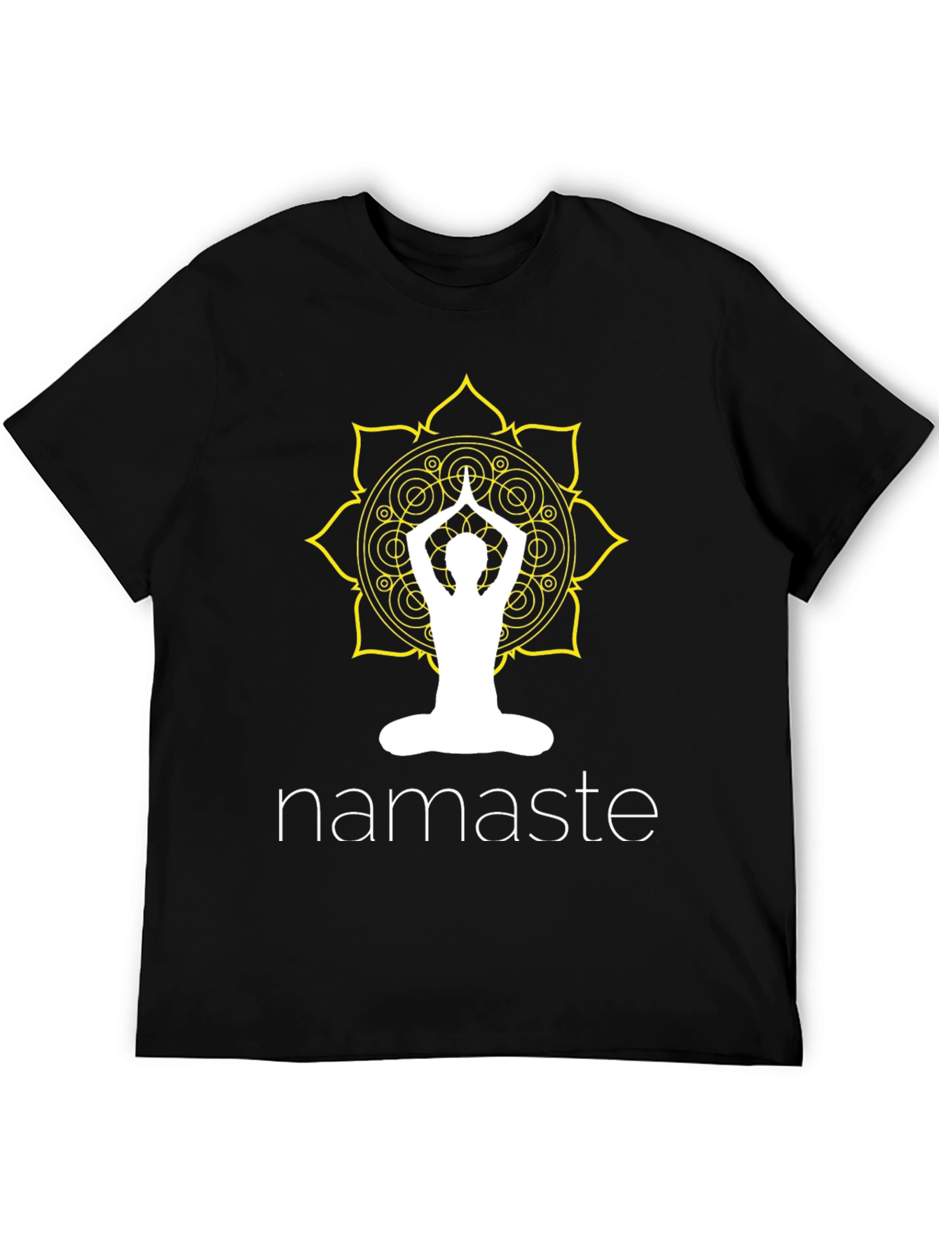 Namaste Yoga Graphic Tee - Black