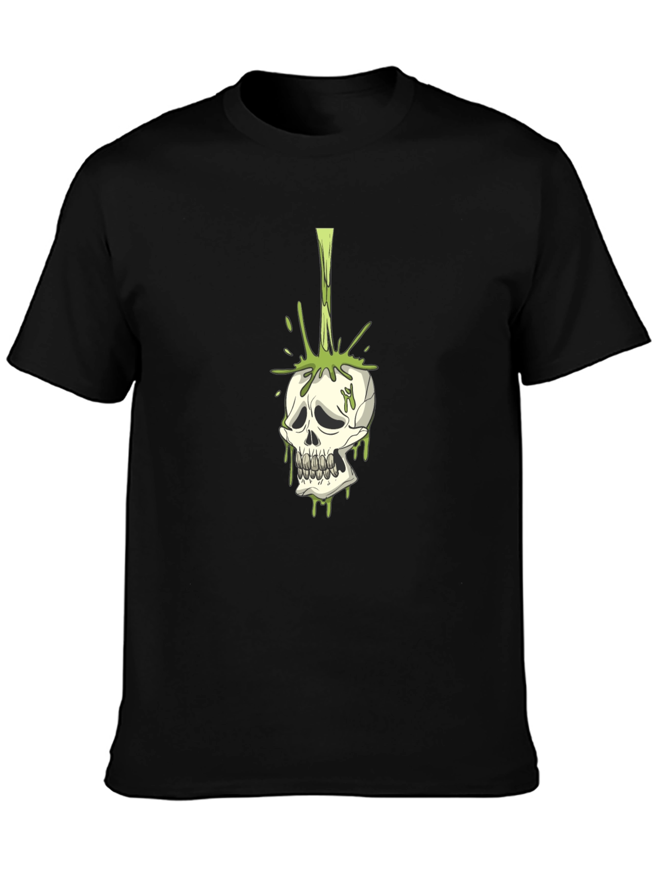Skull Graphic Tee - Toxic Drip Design