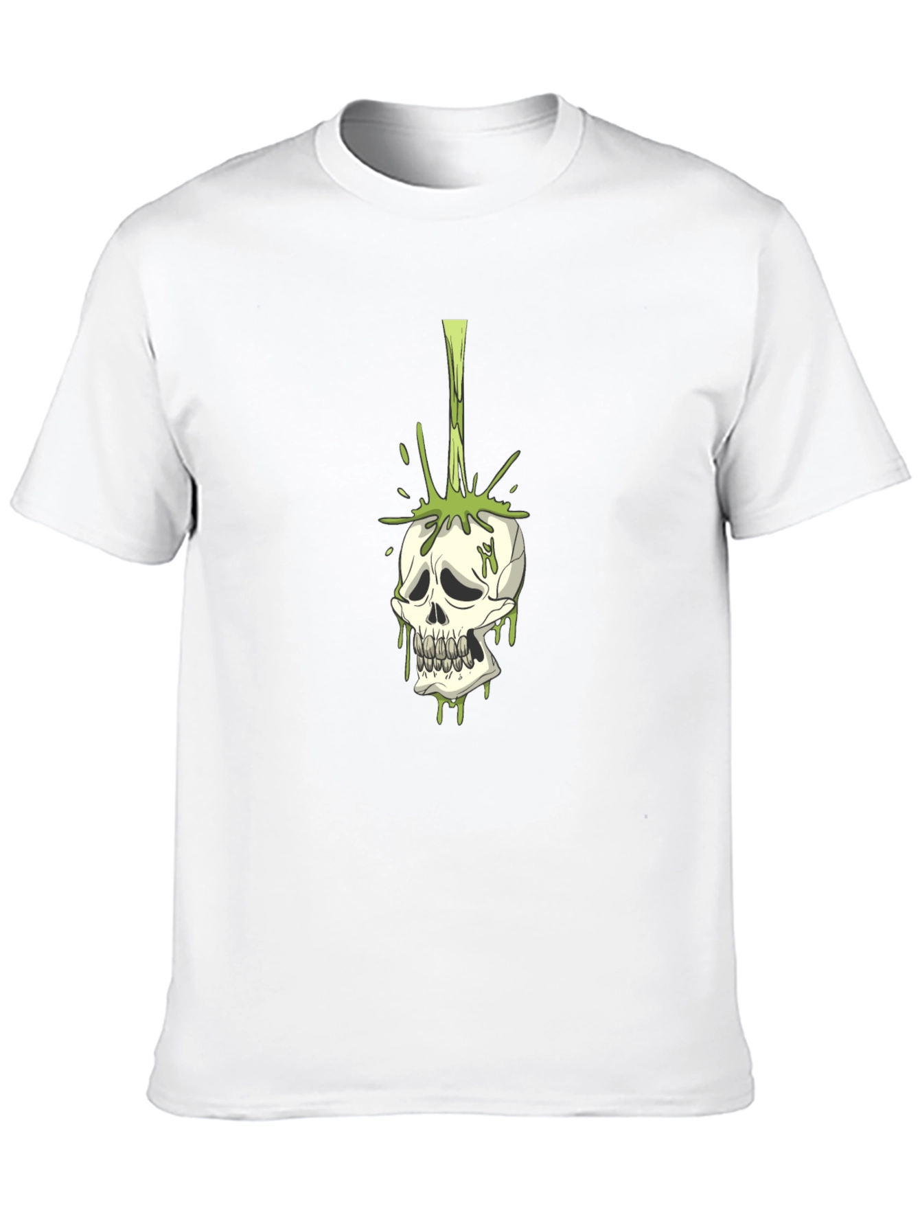 Skull Graphic Tee - Toxic Drip Design