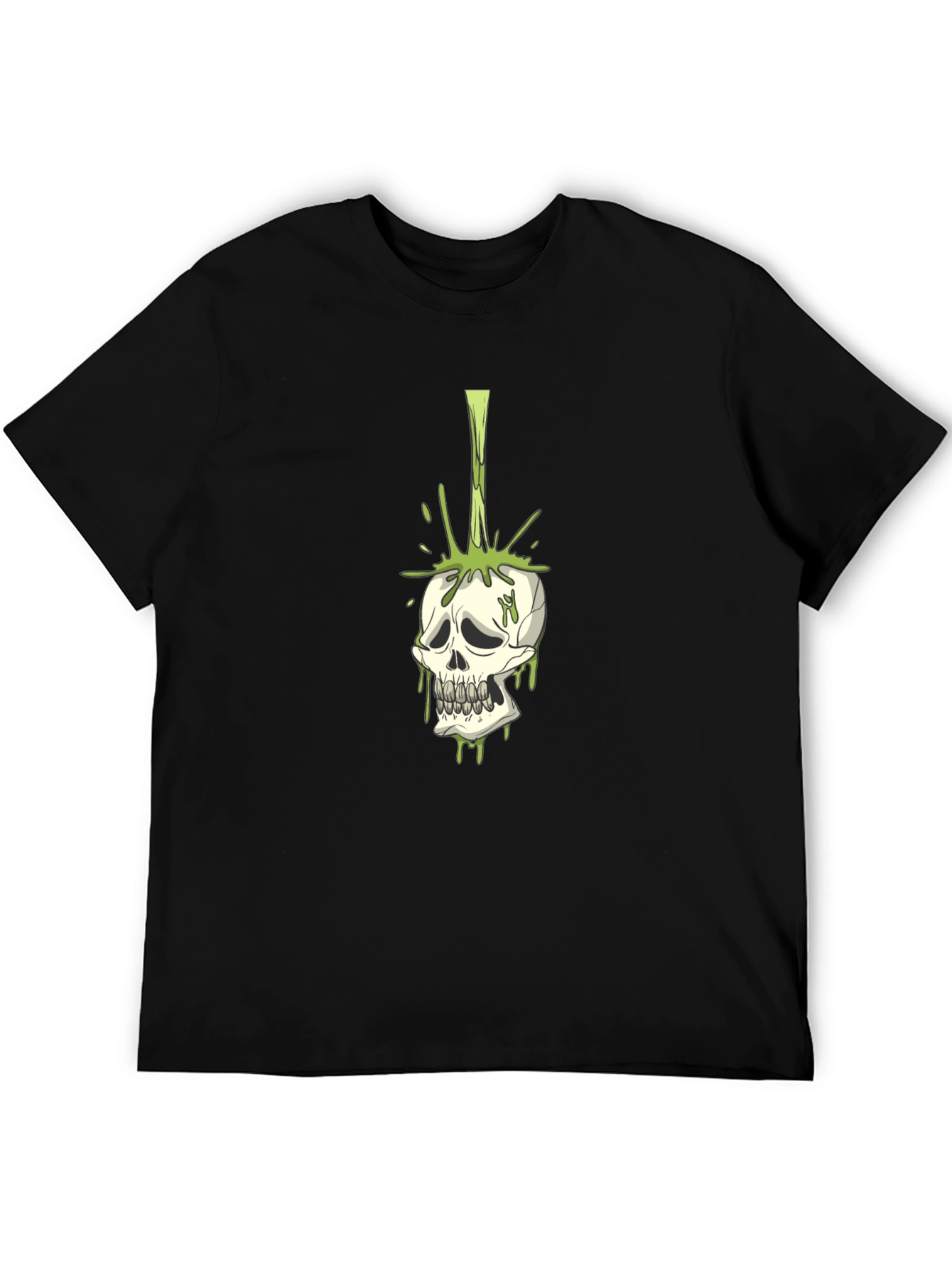 Skull Graphic Tee - Toxic Drip Design