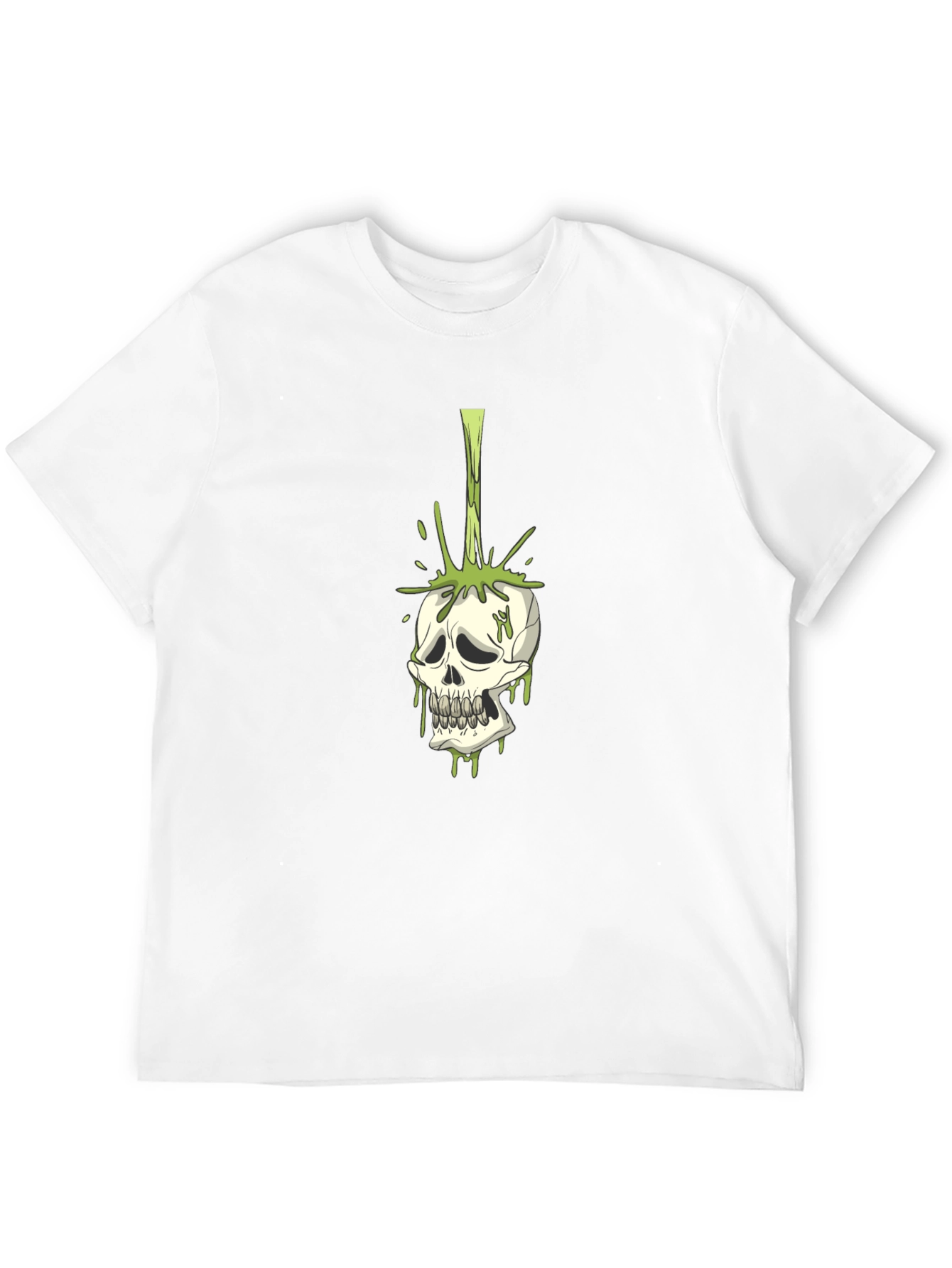 Skull Graphic Tee - Toxic Drip Design