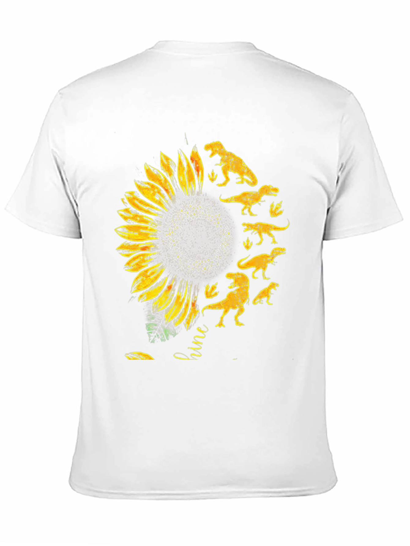 Sunflower Dinosaur Graphic T-Shirt
