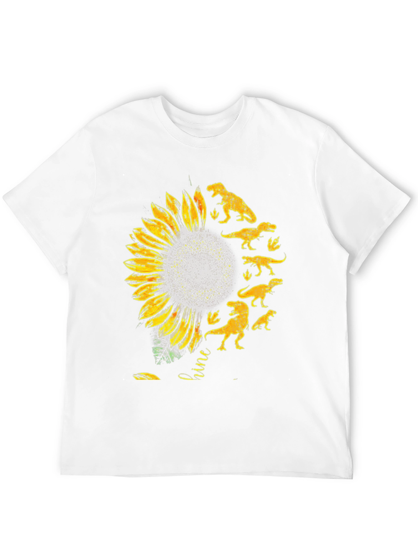 Sunflower Dinosaur Graphic T-Shirt