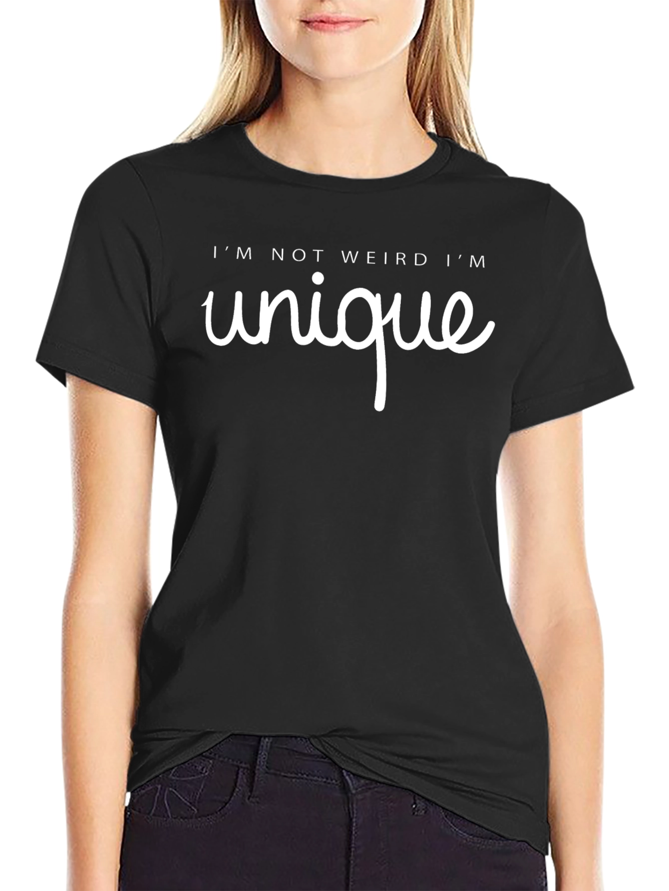 Unique Statement T-Shirt - Black Graphic Tee