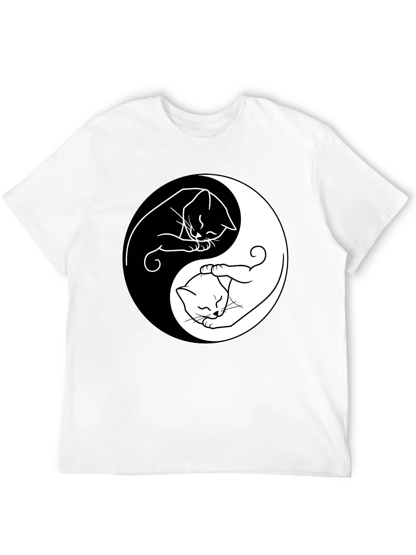 Yin Yang Cat T-Shirt - Balance & Style