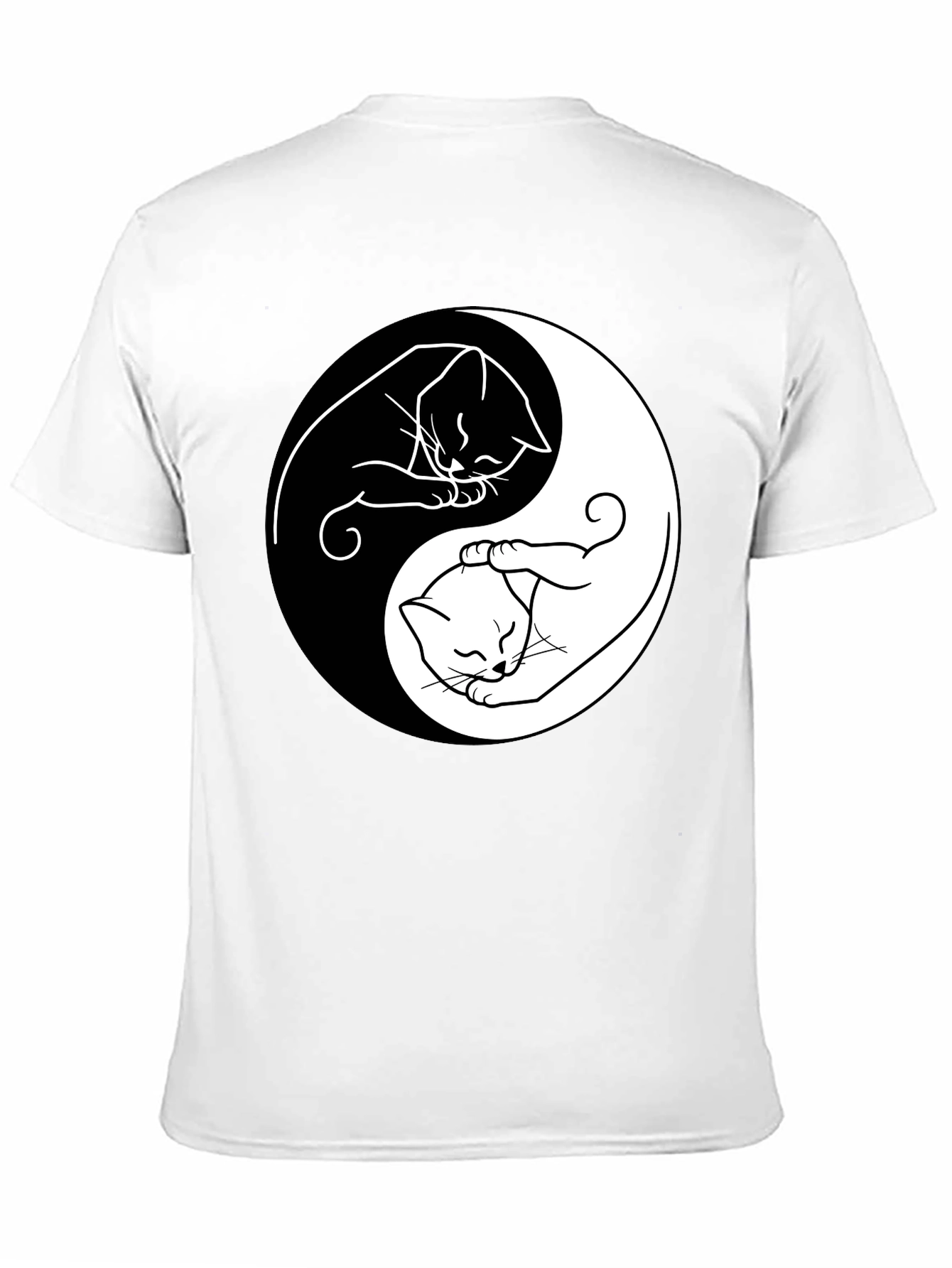 Yin Yang Cat T-Shirt - Balance & Style