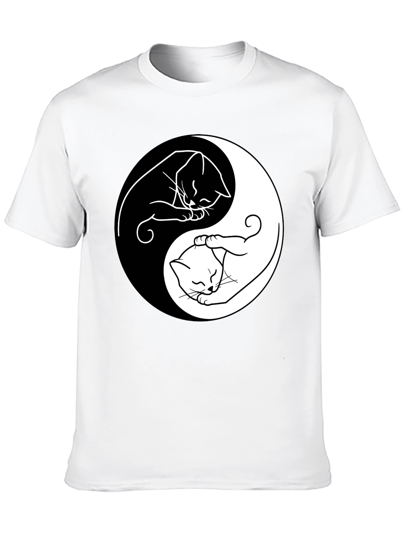 Yin Yang Cat T-Shirt - Balance & Style