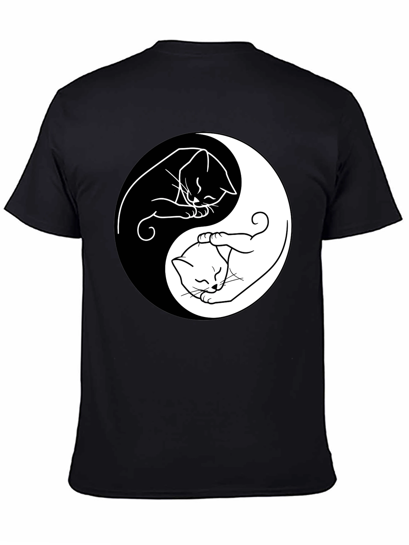 Yin Yang Cat T-Shirt - Balance & Style
