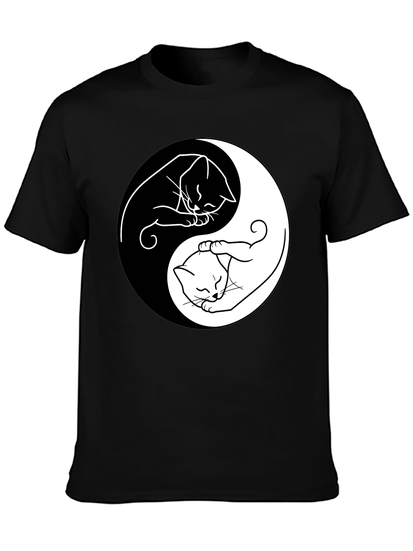 Yin Yang Cat T-Shirt - Balance & Style