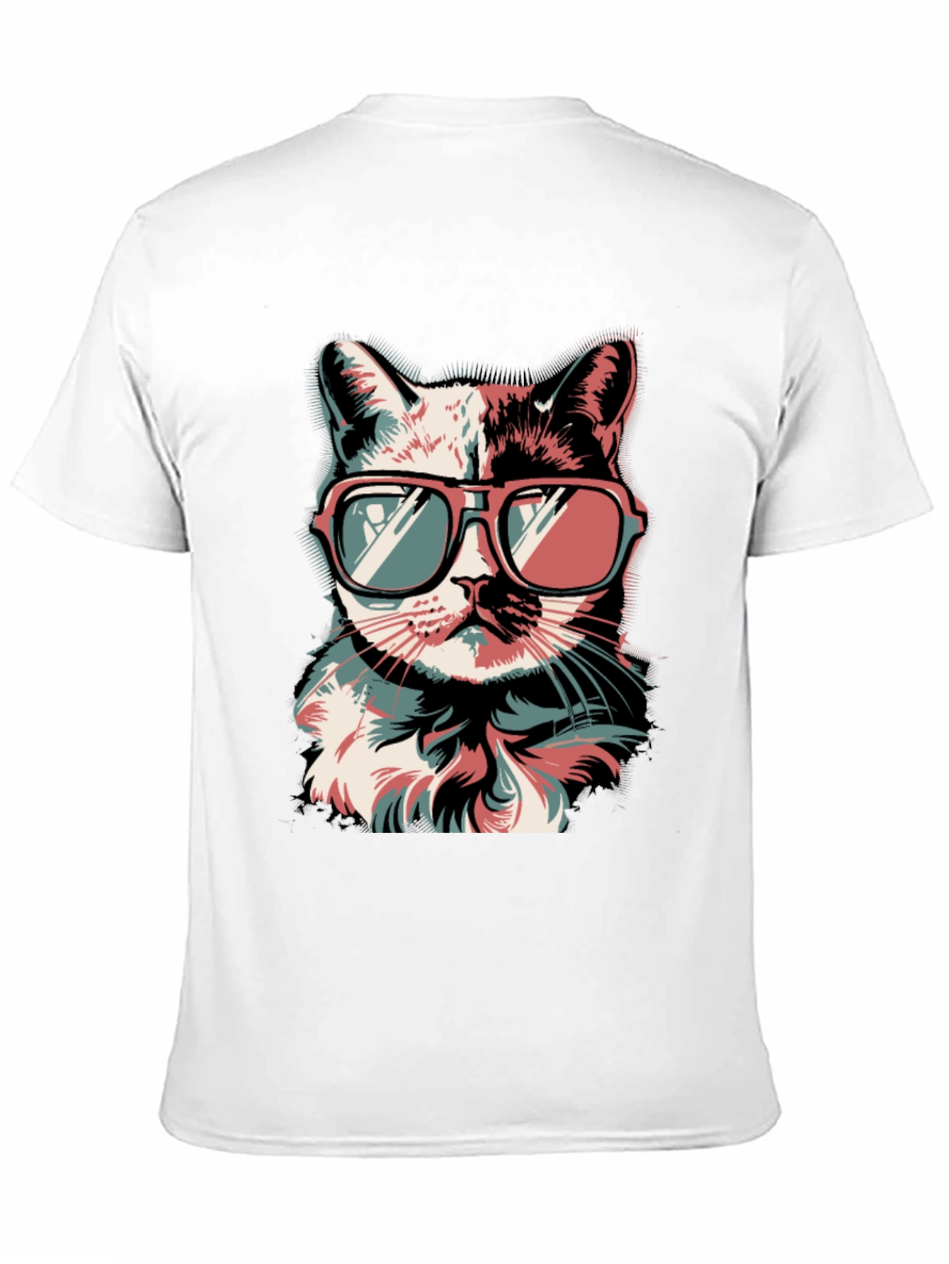 Cool Cat Graphic Tee - Retro Style