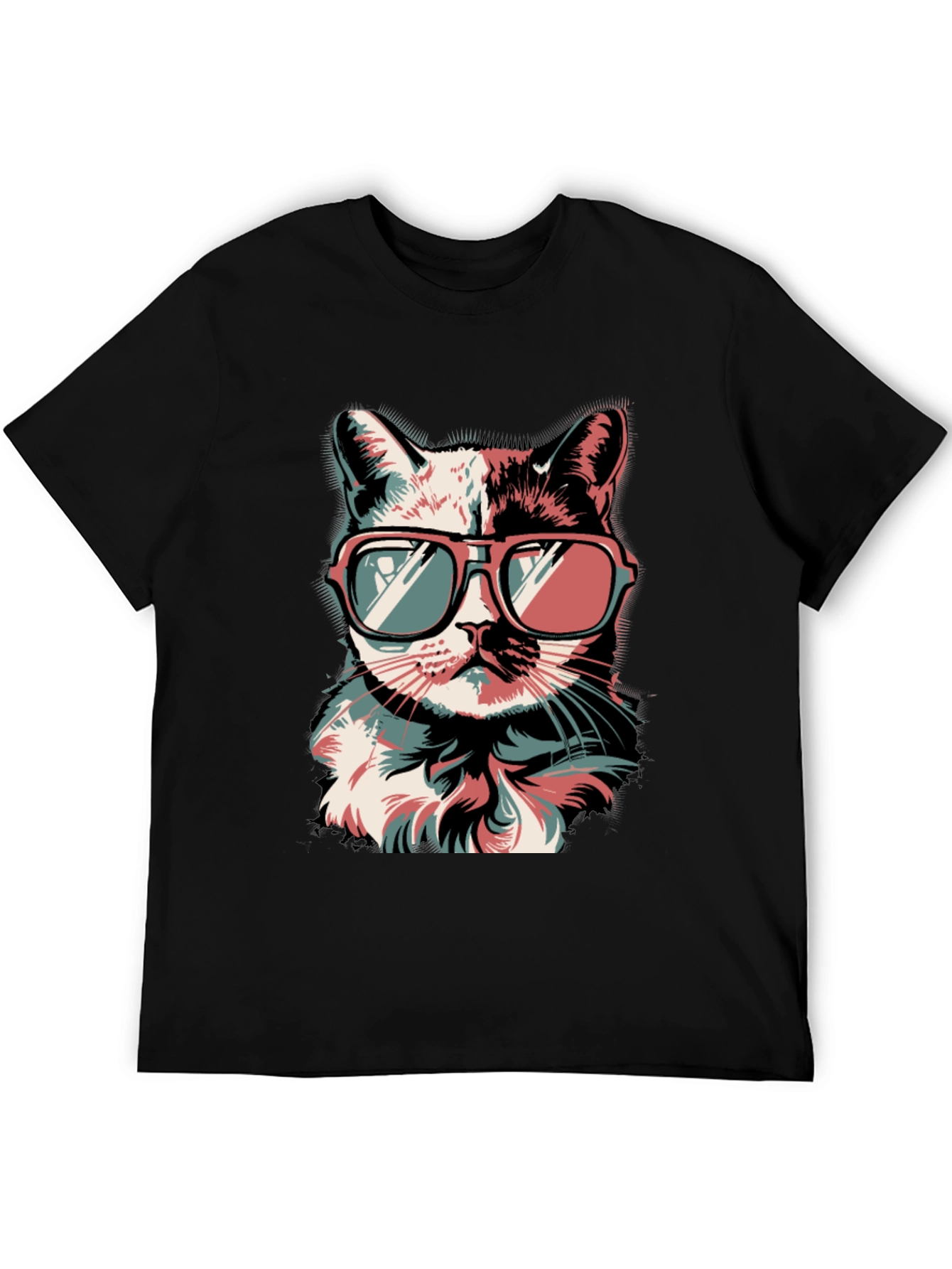 Cool Cat Graphic Tee - Retro Style