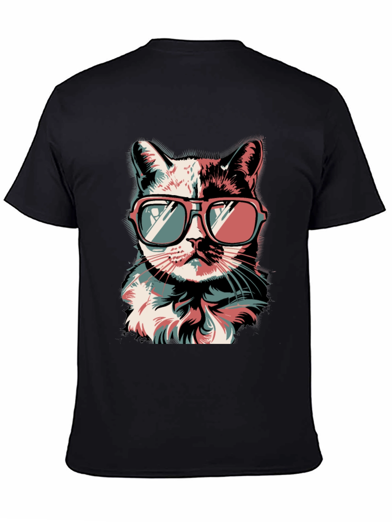Cool Cat Graphic Tee - Retro Style
