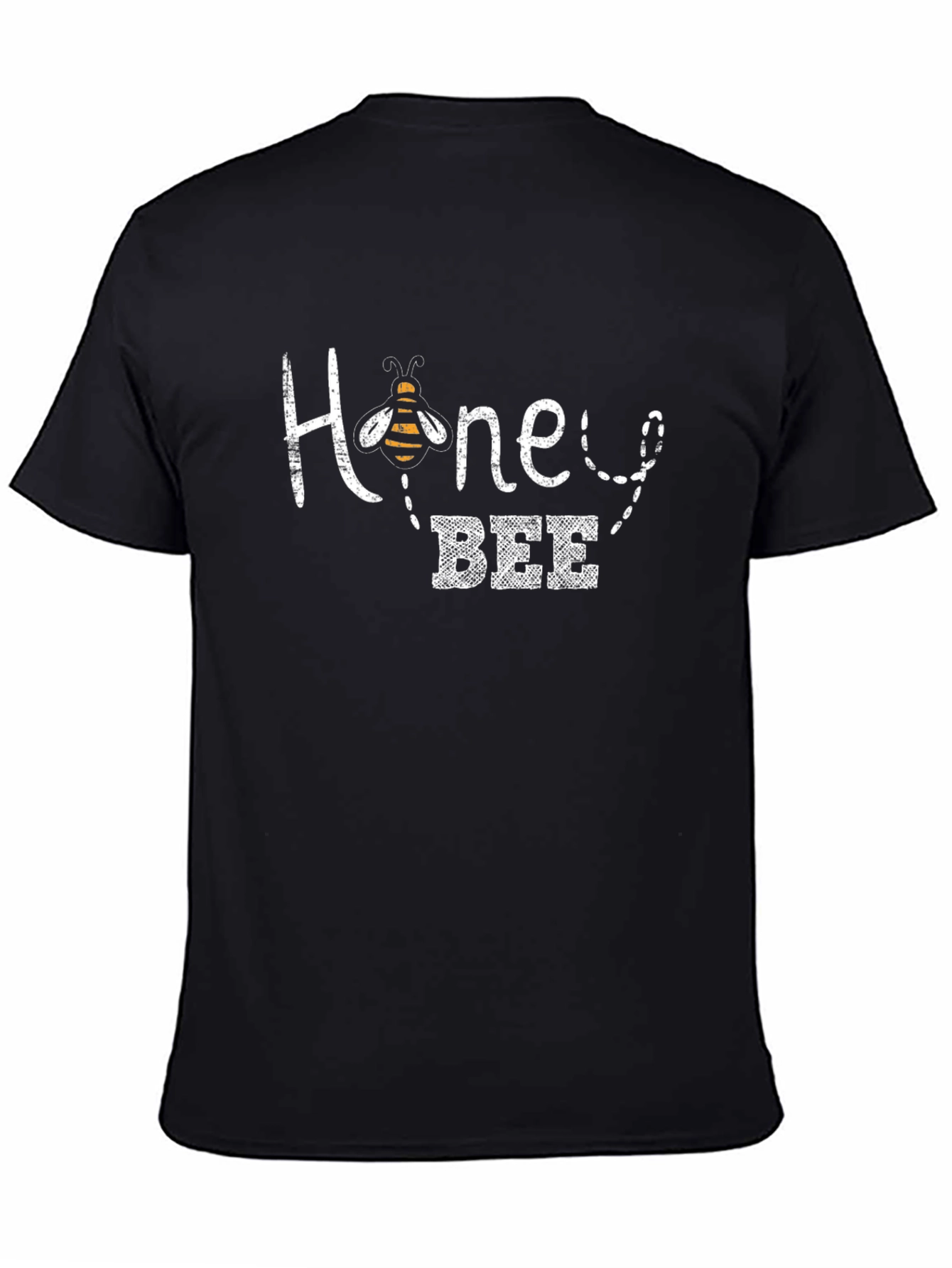Honey Bee Graphic Tee - Black Cotton T-Shirt