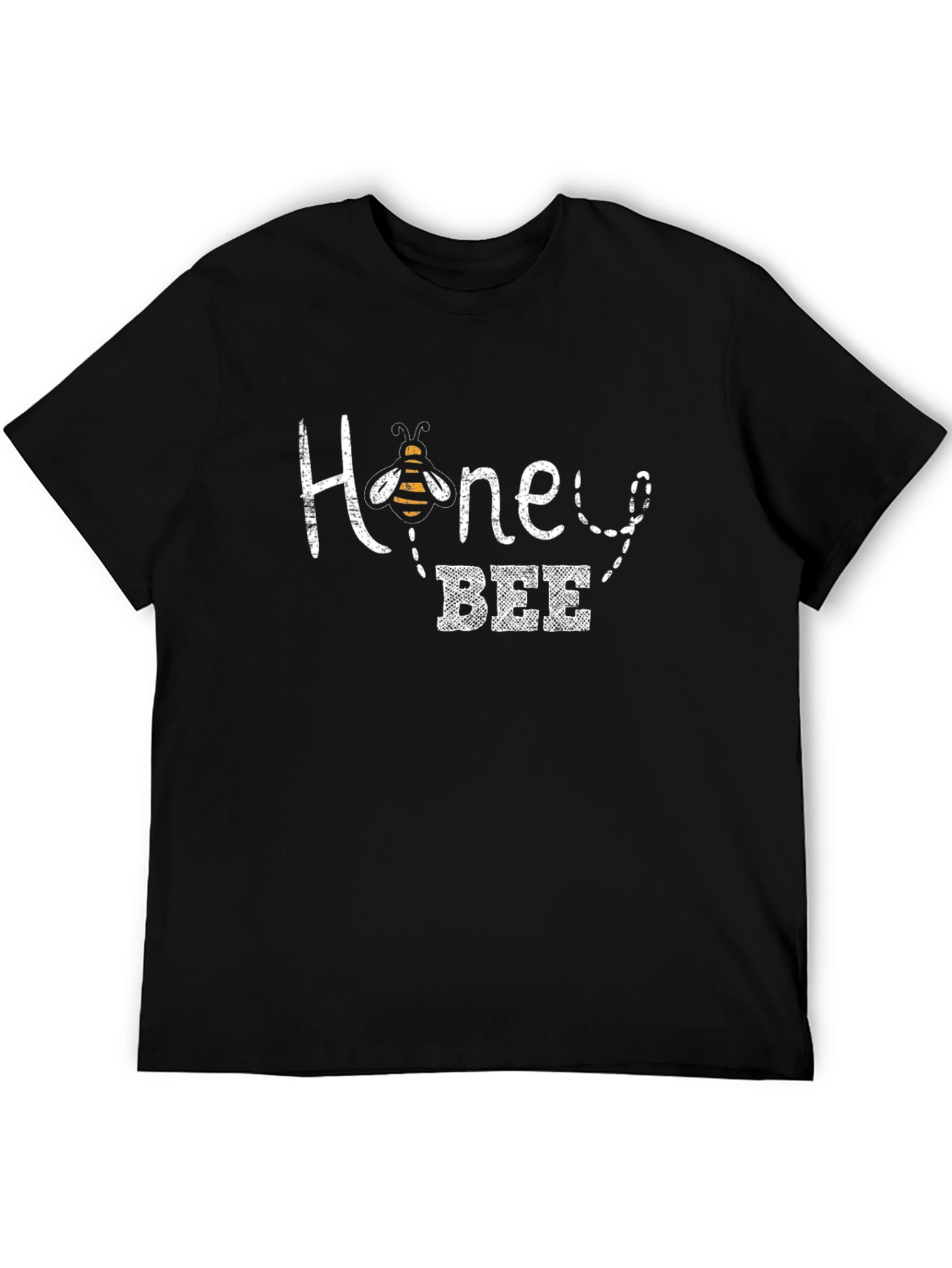 Honey Bee Graphic Tee - Black Cotton T-Shirt