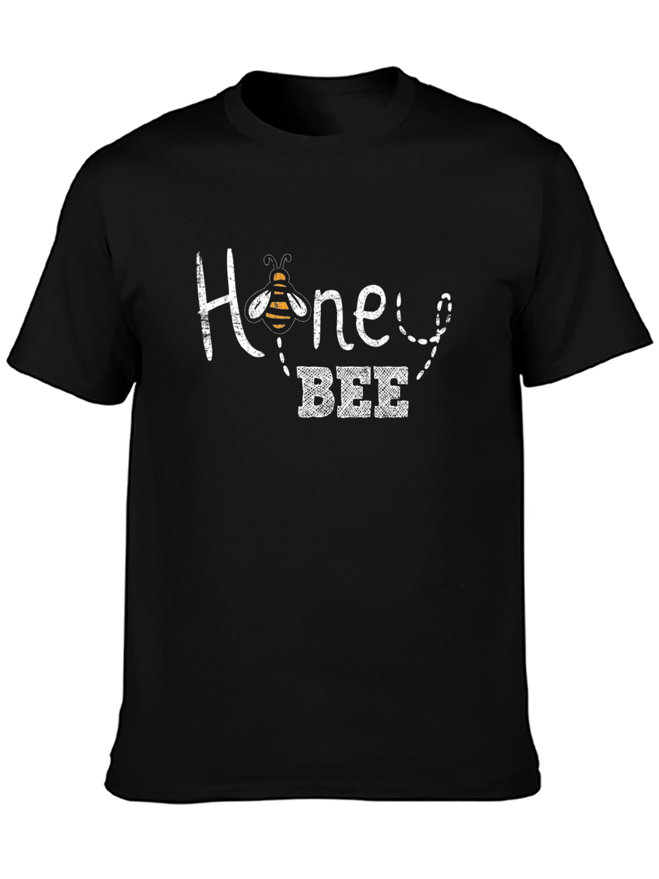 Honey Bee Graphic Tee - Black Cotton T-Shirt