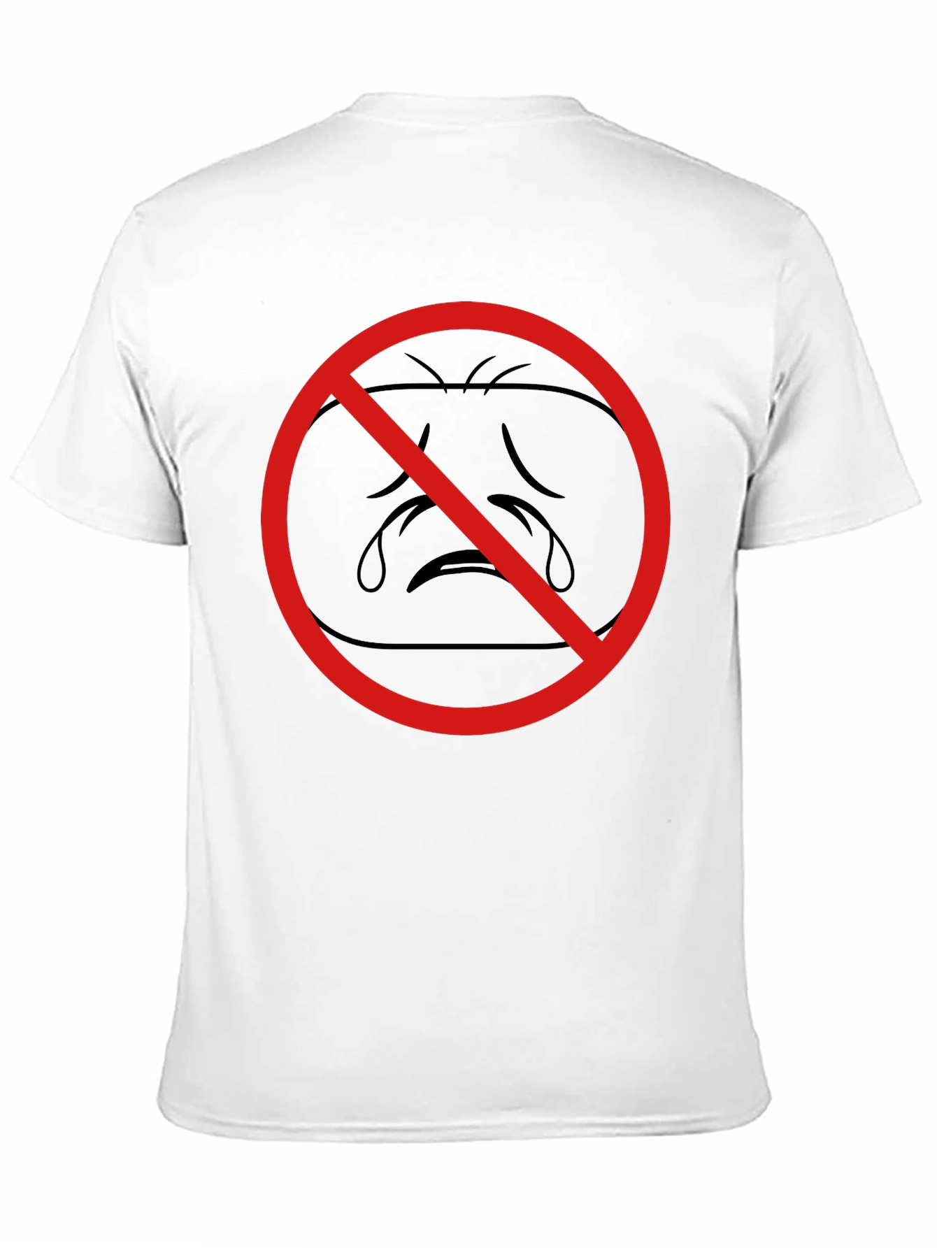 No Crying Black T-Shirt - Express Yourself!