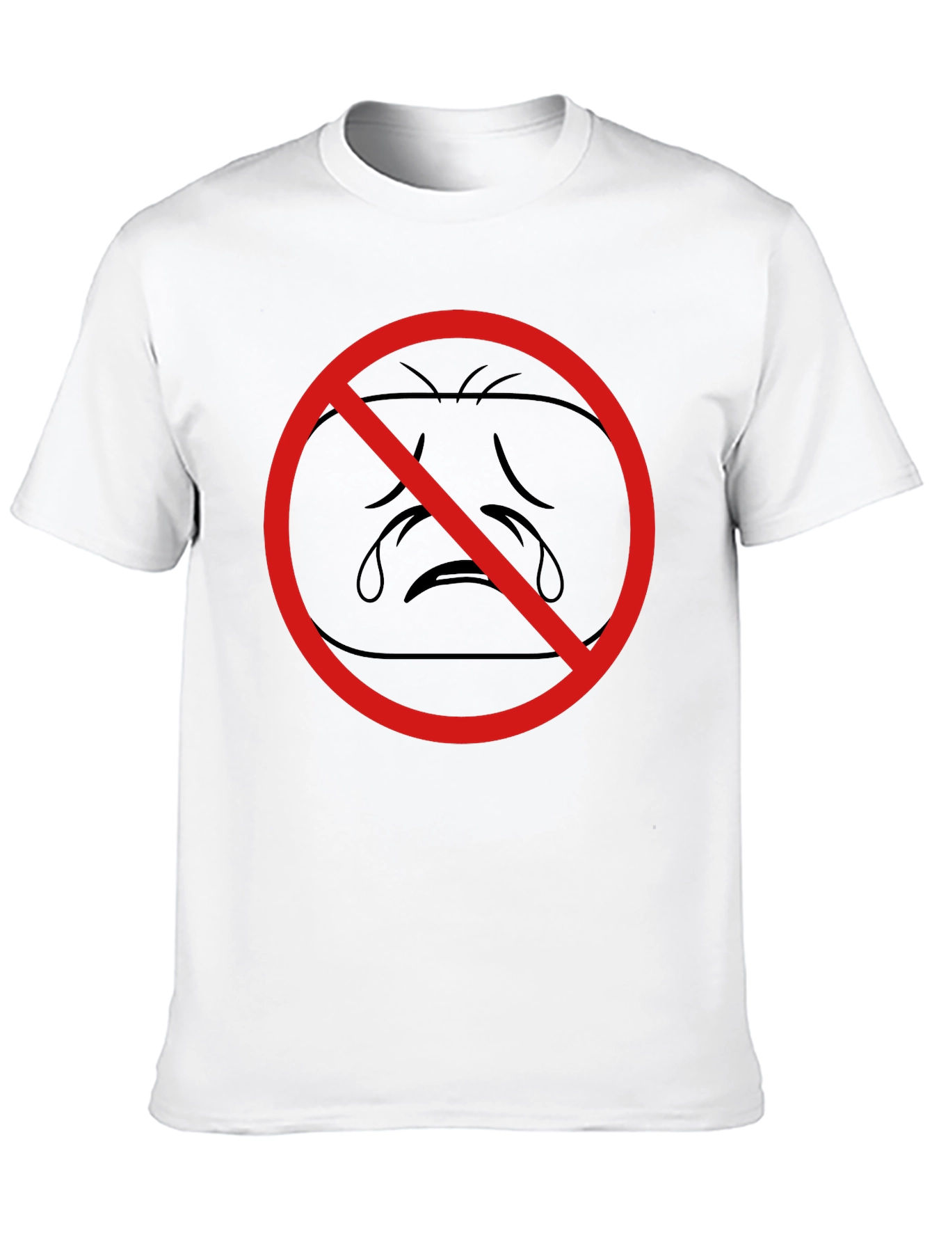 No Crying Black T-Shirt - Express Yourself!