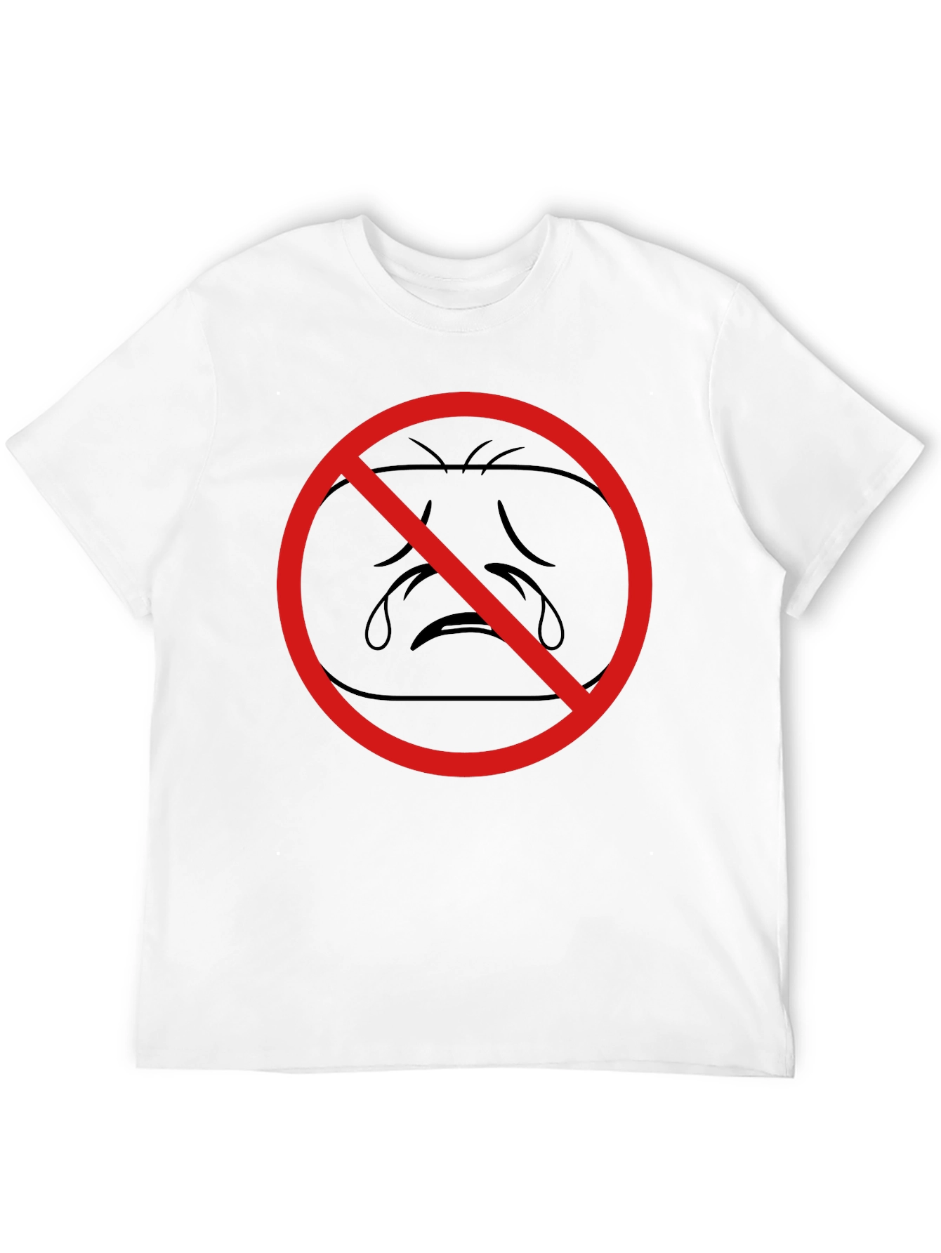 No Crying Black T-Shirt - Express Yourself!