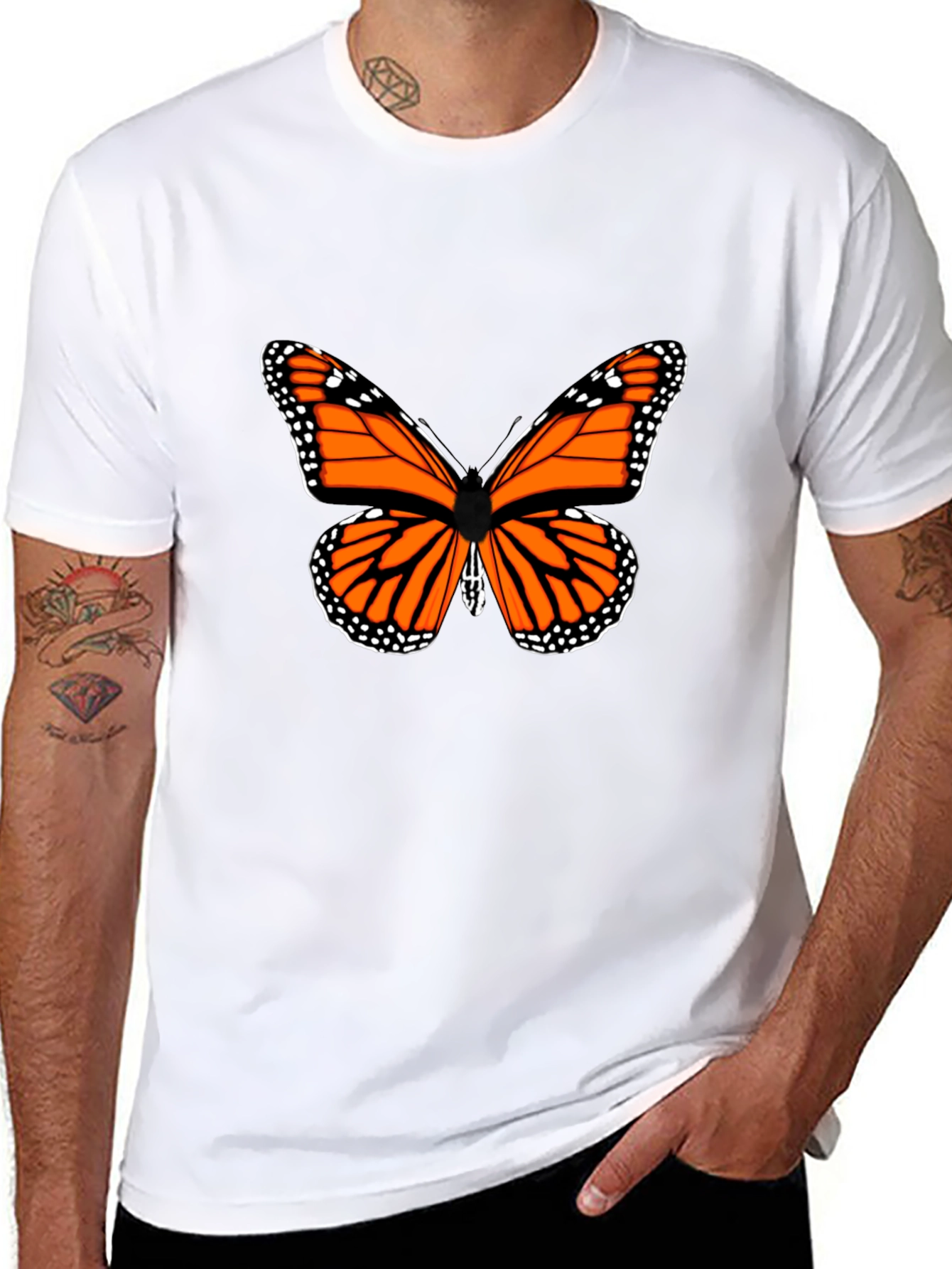 Butterfly Graphic T-Shirt - Black