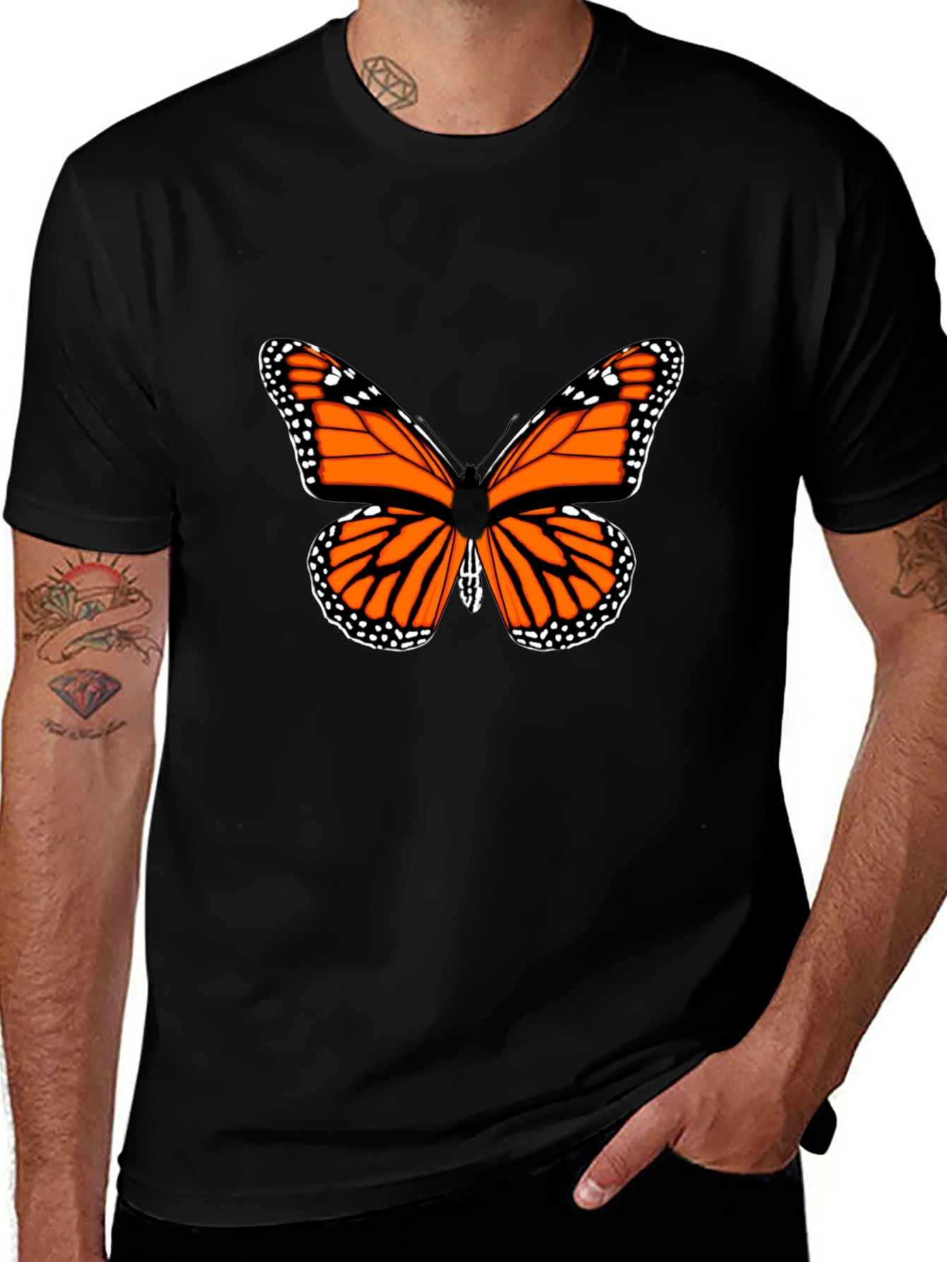 Butterfly Graphic T-Shirt - Black