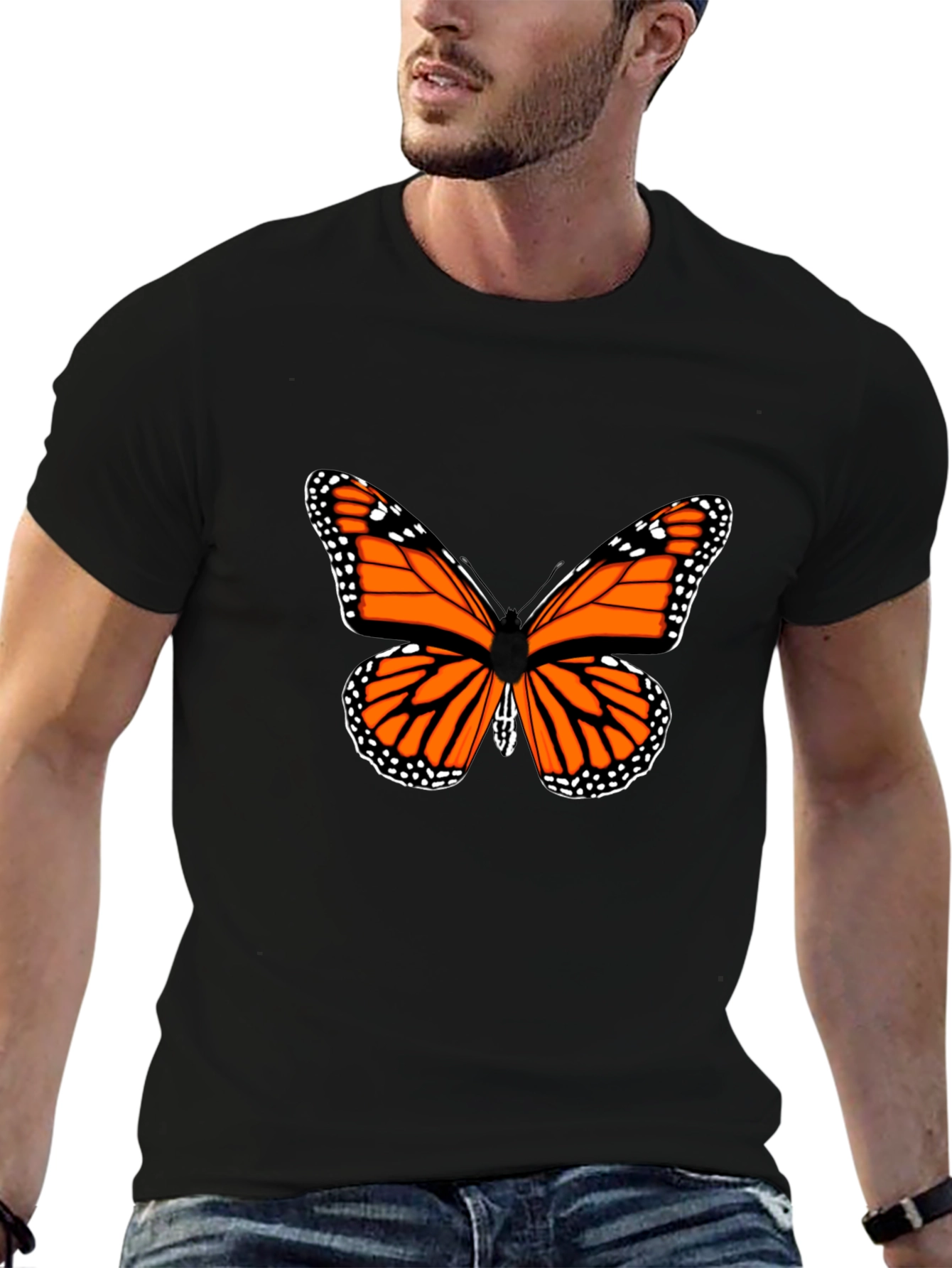 Butterfly Graphic T-Shirt - Black