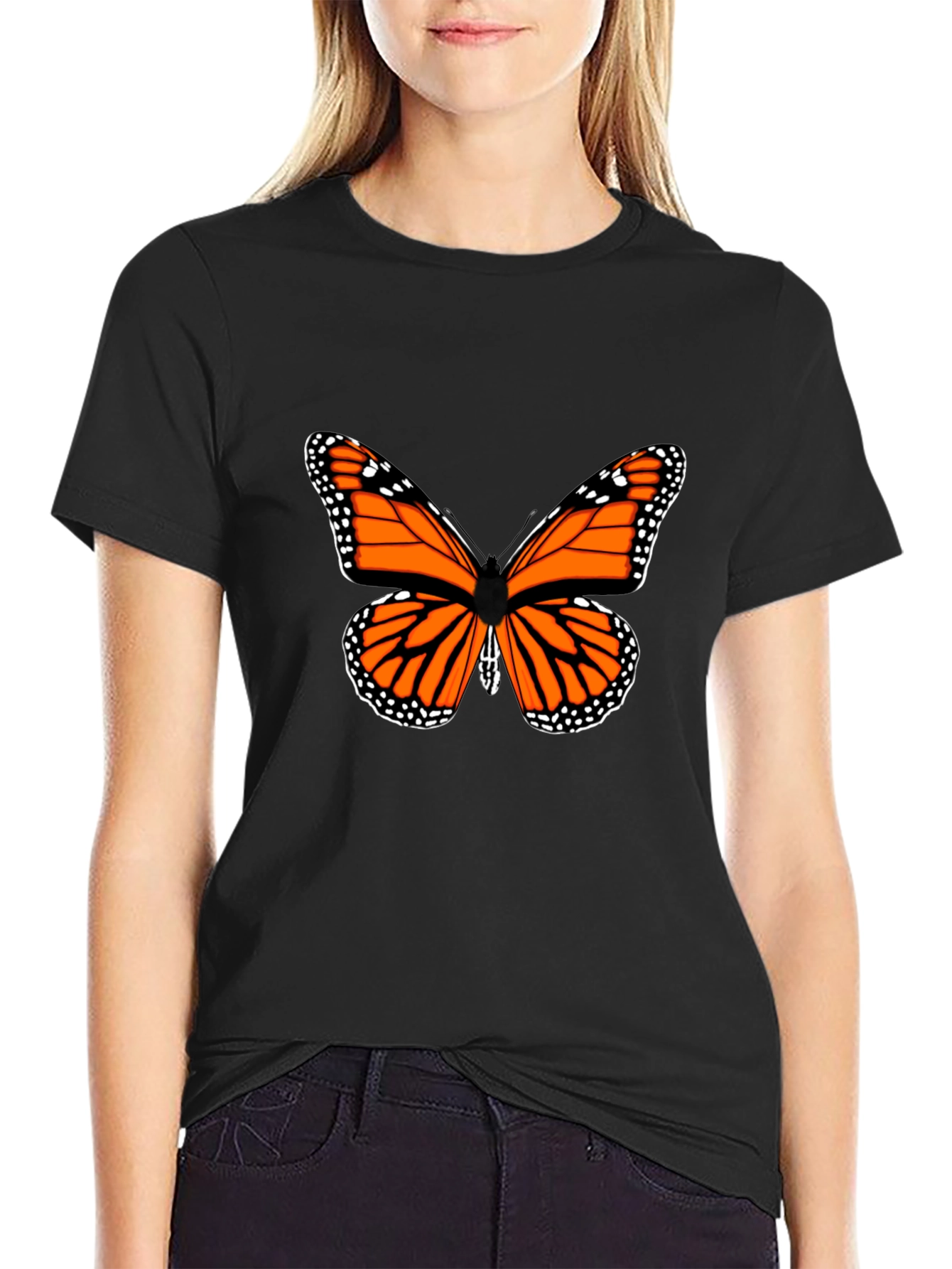 Butterfly Graphic T-Shirt - Black