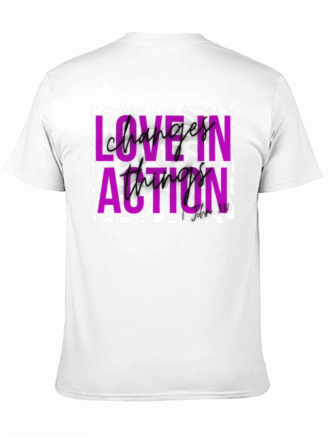 Love in Action Graphic Tee - Black
