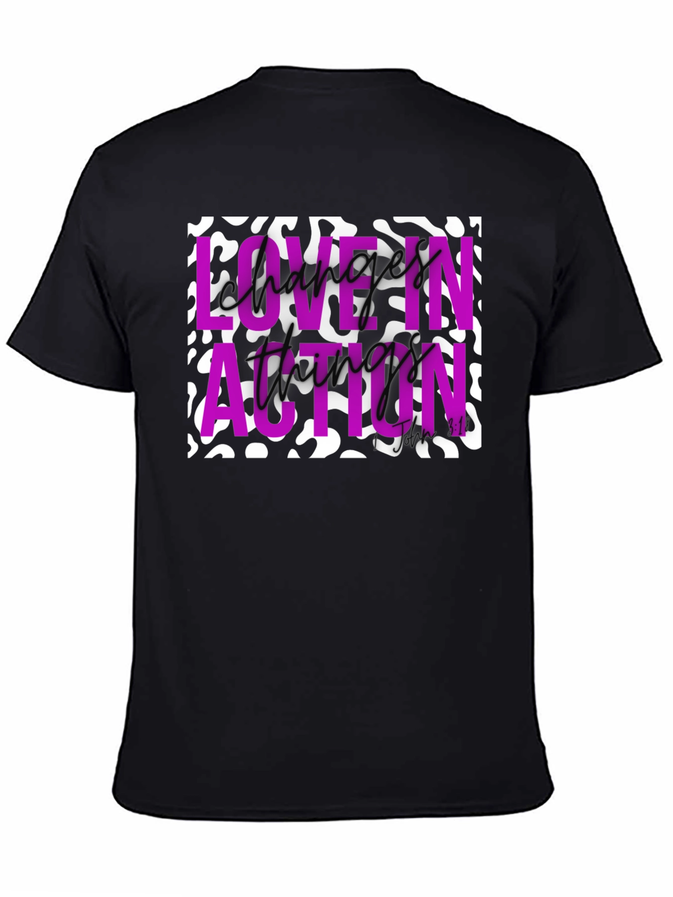 Love in Action Graphic Tee - Black