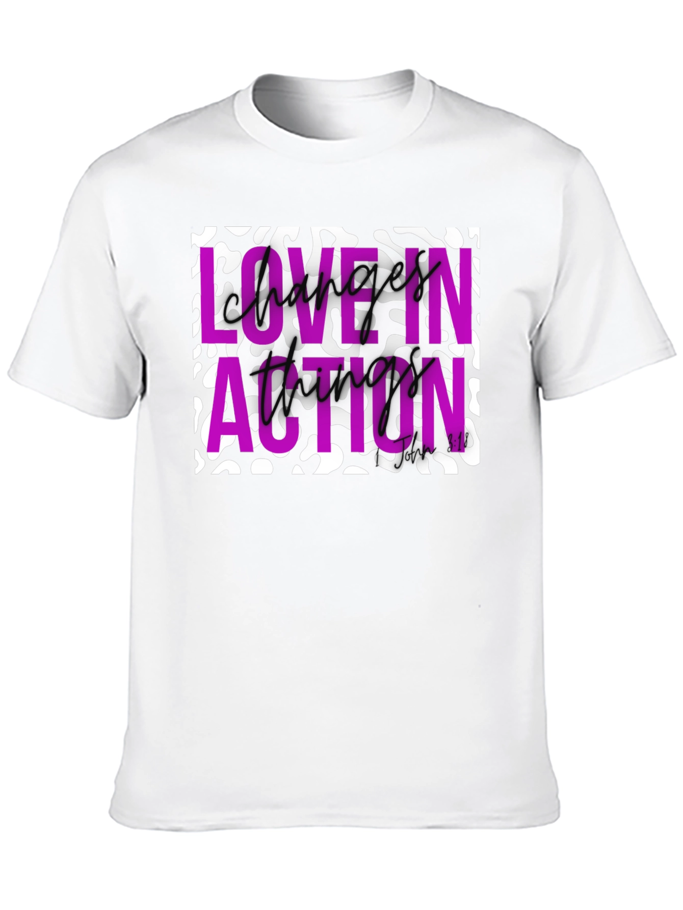 Love in Action Graphic Tee - Black