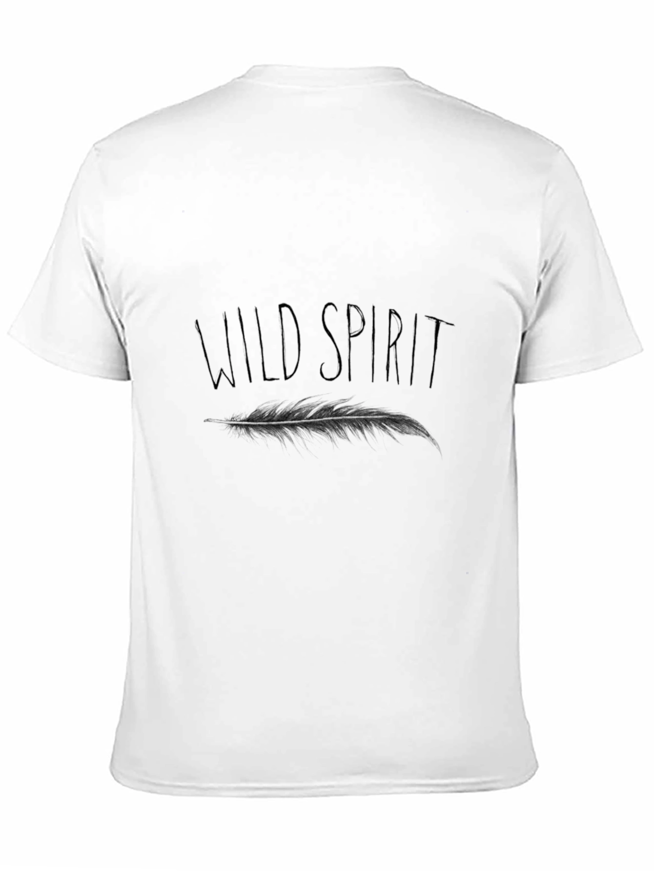 Wild Spirit Feather Graphic Tee - Black