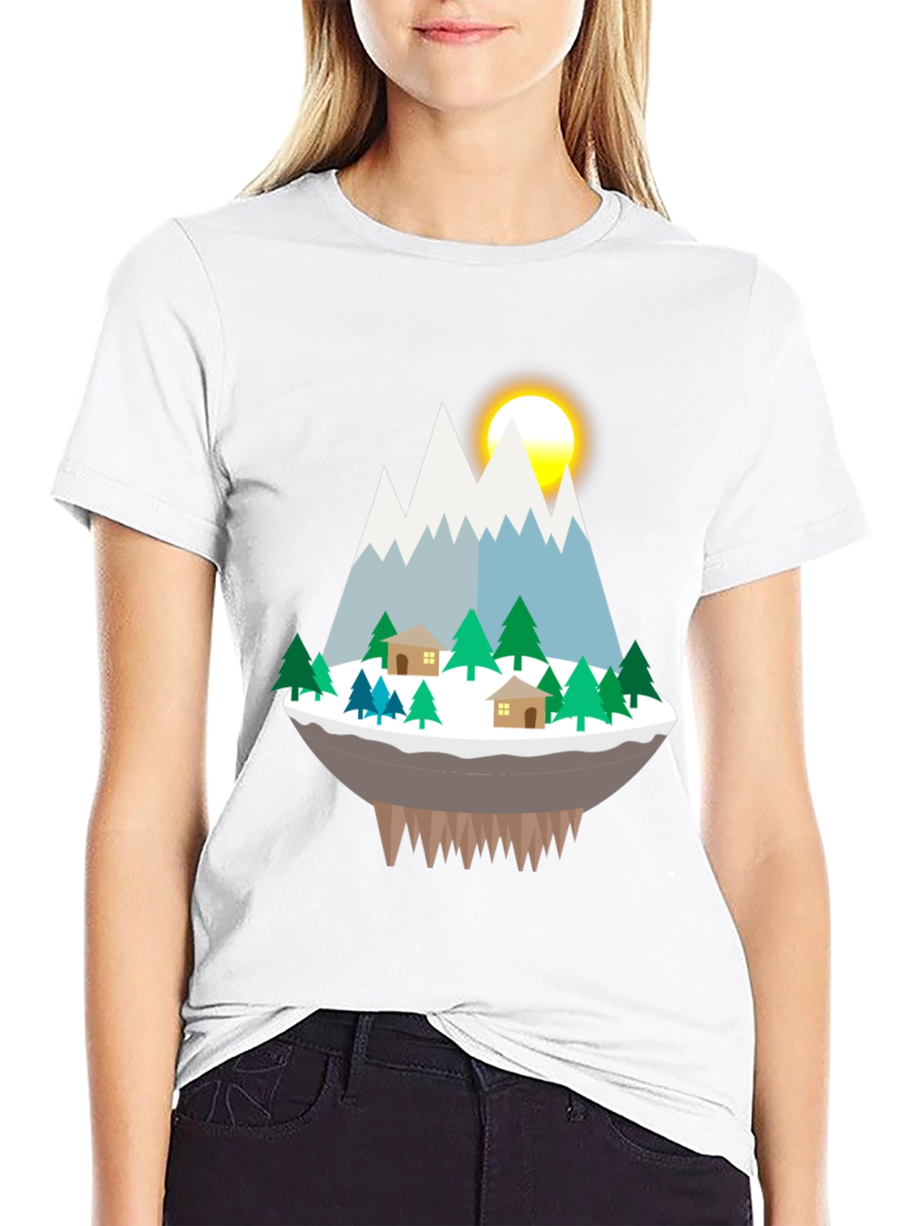 Mountain Island Graphic Tee - Black