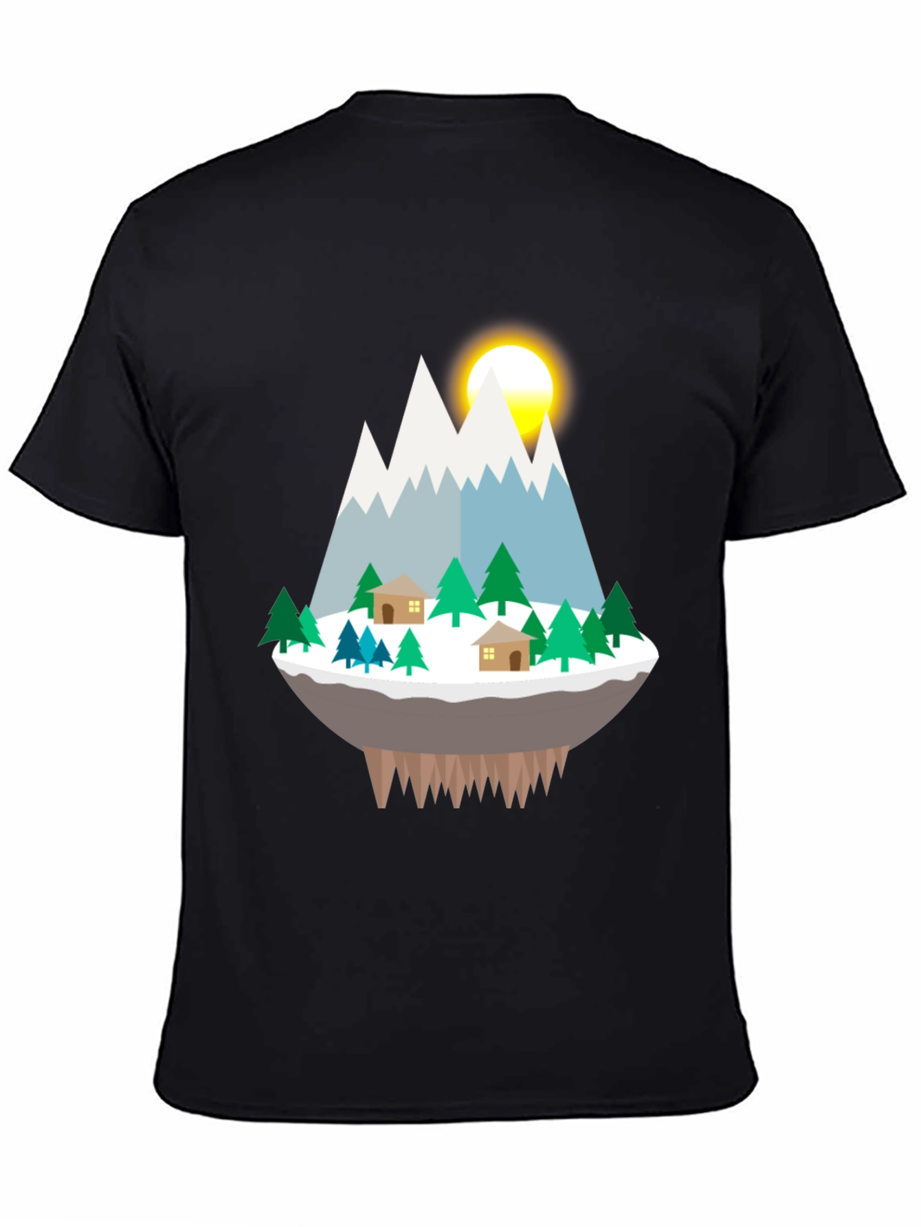 Mountain Island Graphic Tee - Black