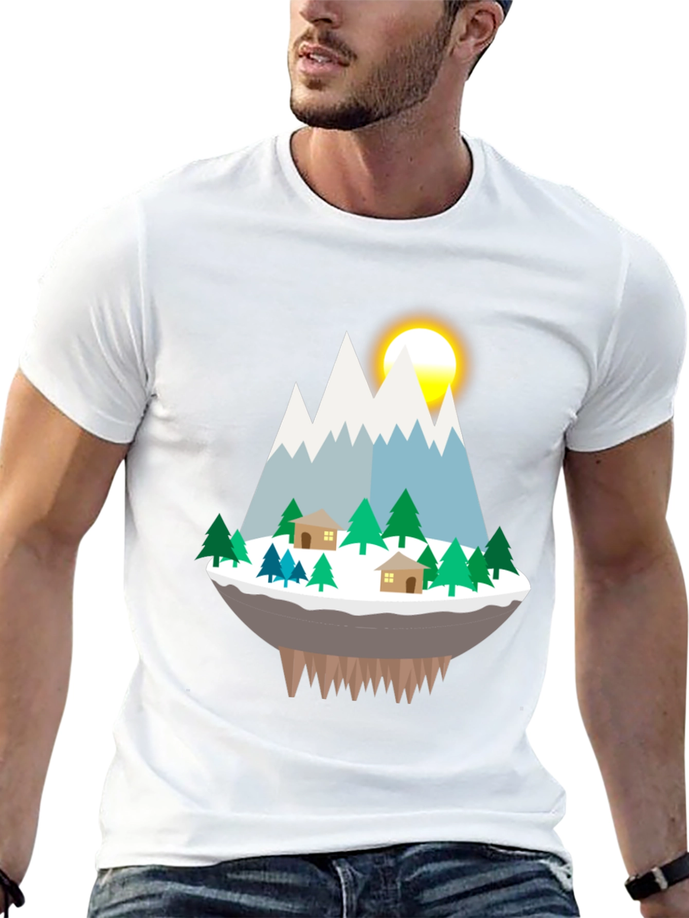 Mountain Island Graphic Tee - Black