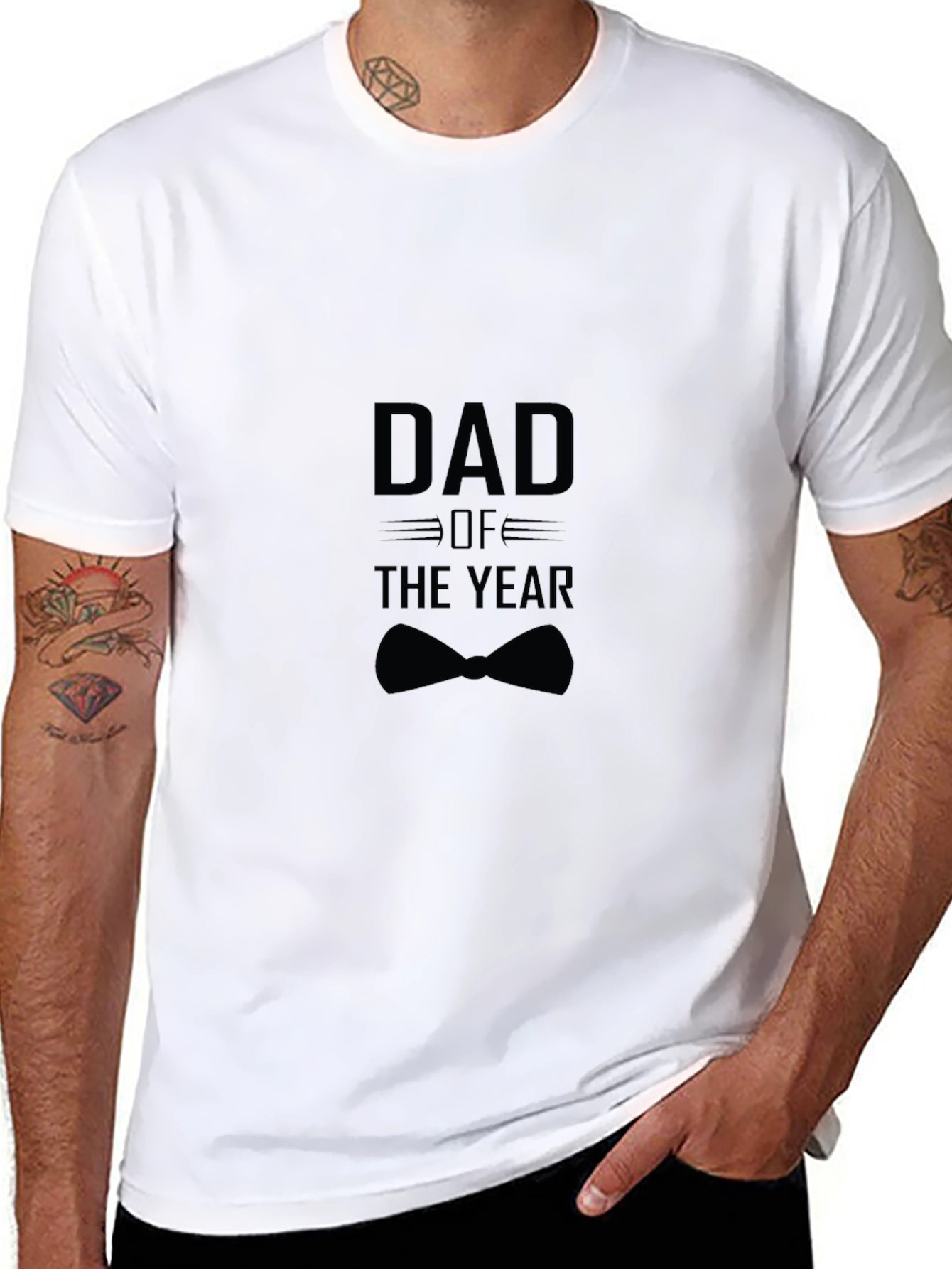 Dad of the Year Black T-Shirt