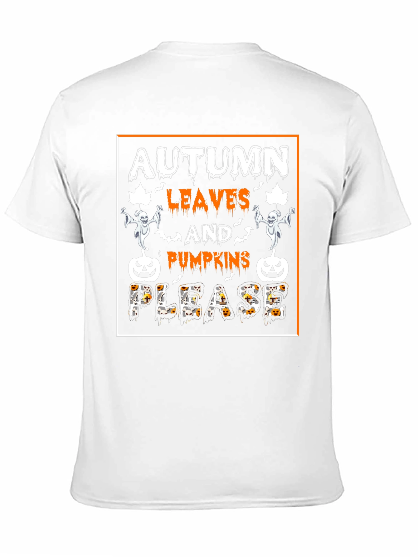 Autumn Leaves Pumpkins Please Halloween Tee