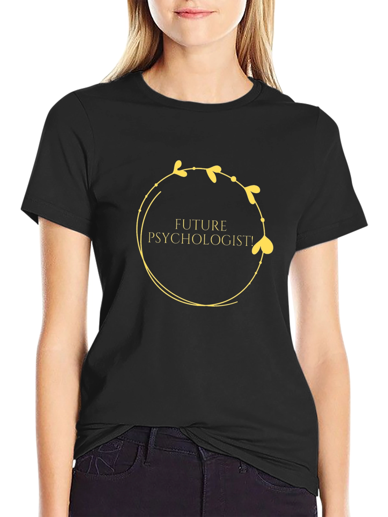 Future Psychologist T-Shirt Circle Leaf Design