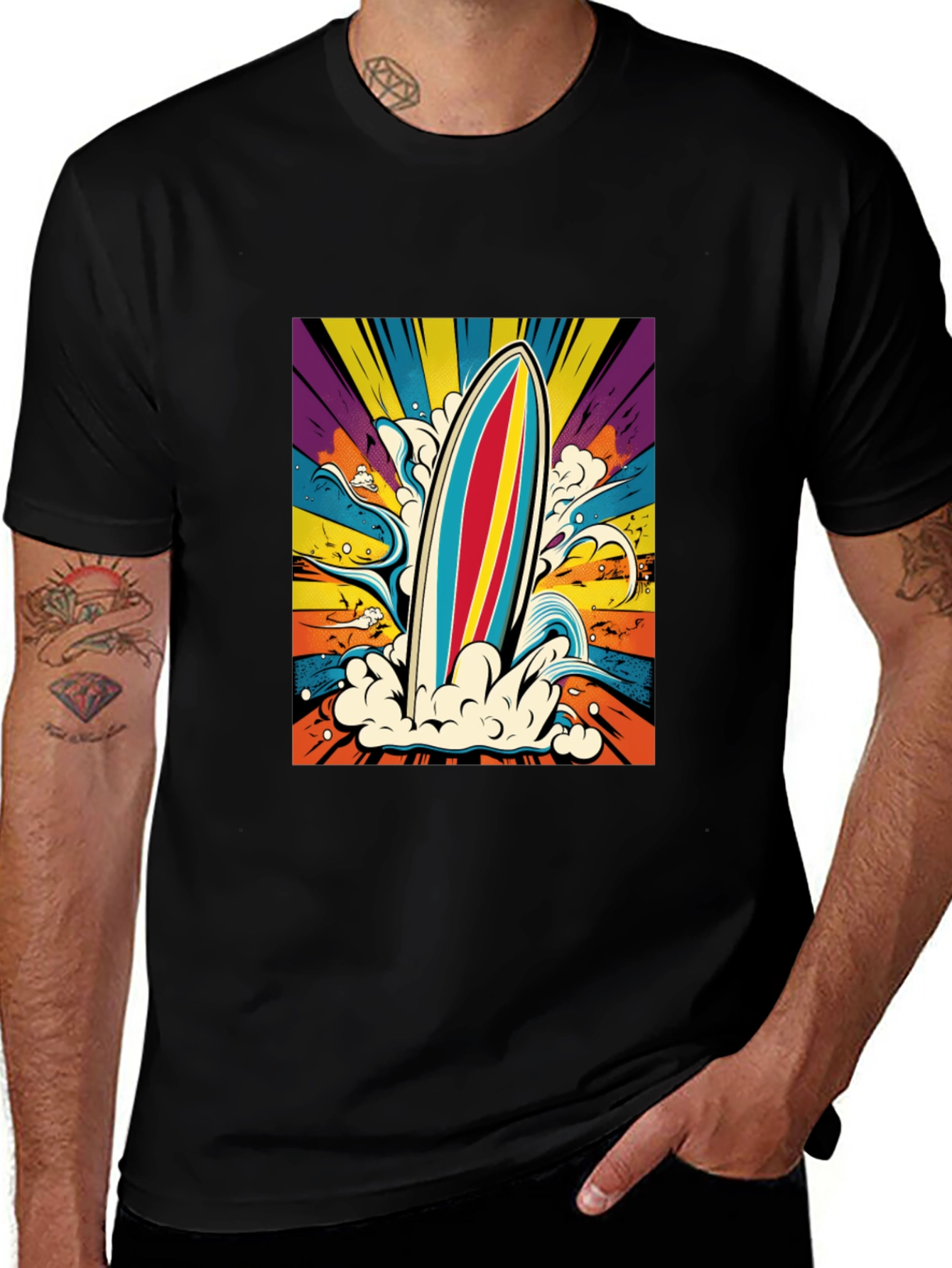 Retro Surfboard Graphic Tee
