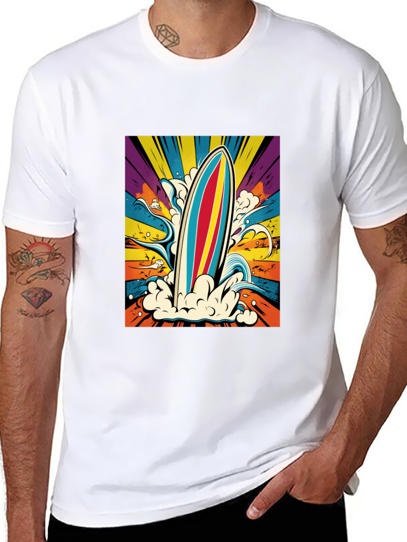 Retro Surfboard Graphic Tee