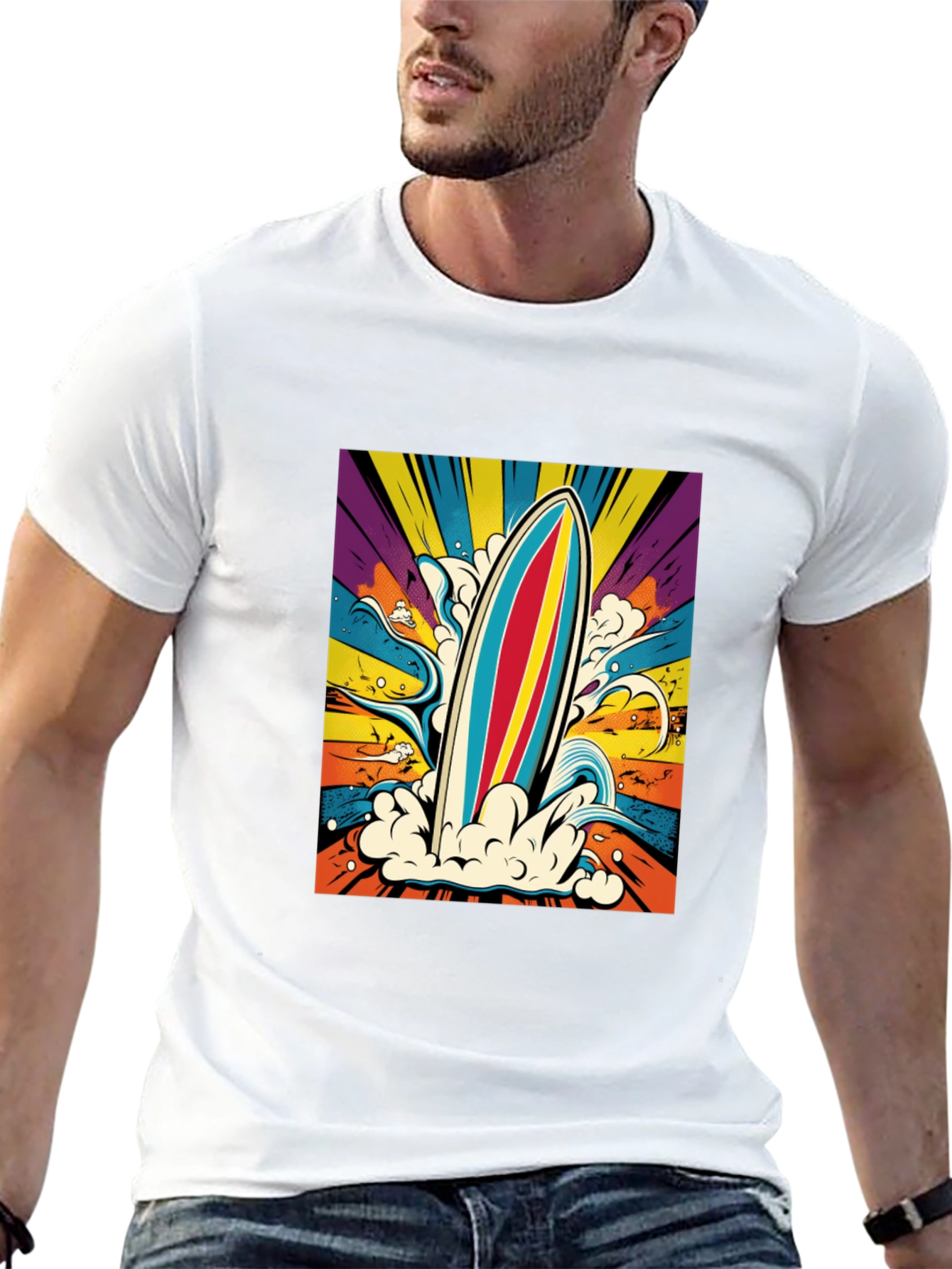 Retro Surfboard Graphic Tee
