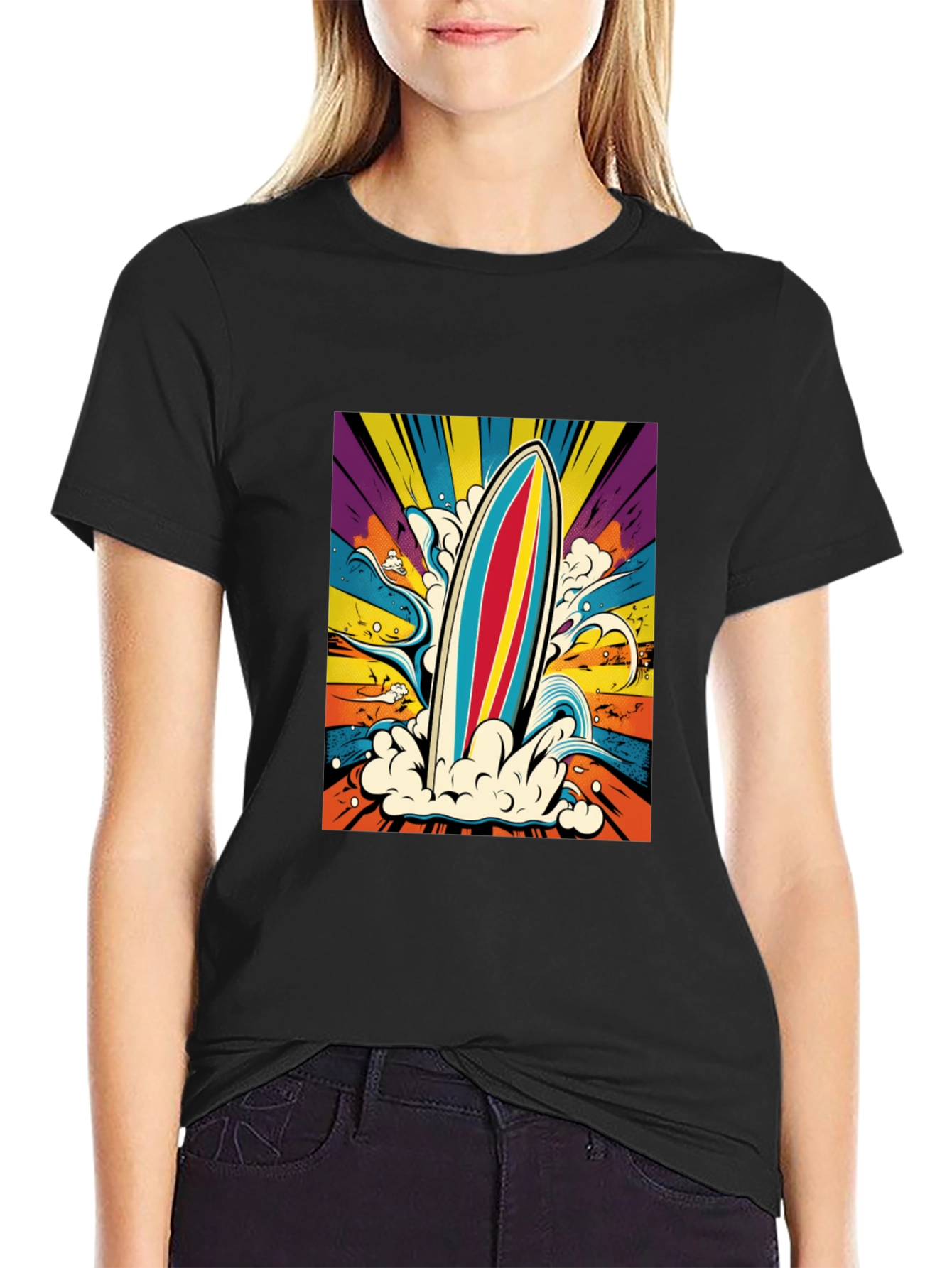 Retro Surfboard Graphic Tee