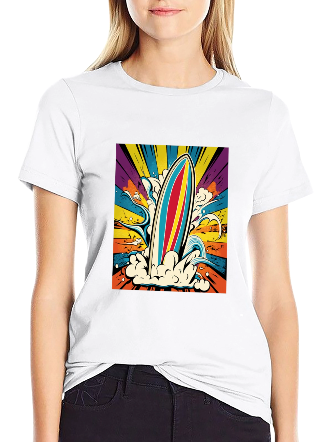 Retro Surfboard Graphic Tee