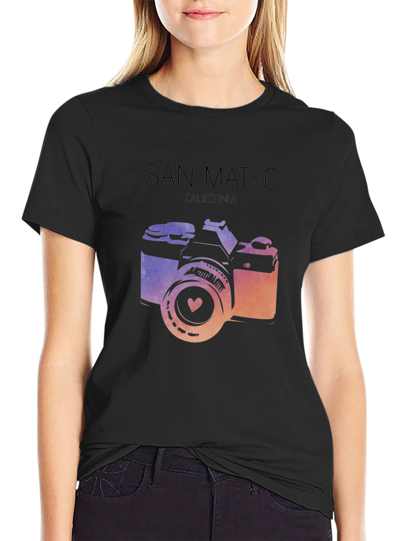 San Mateo California Camera Graphic T-Shirt