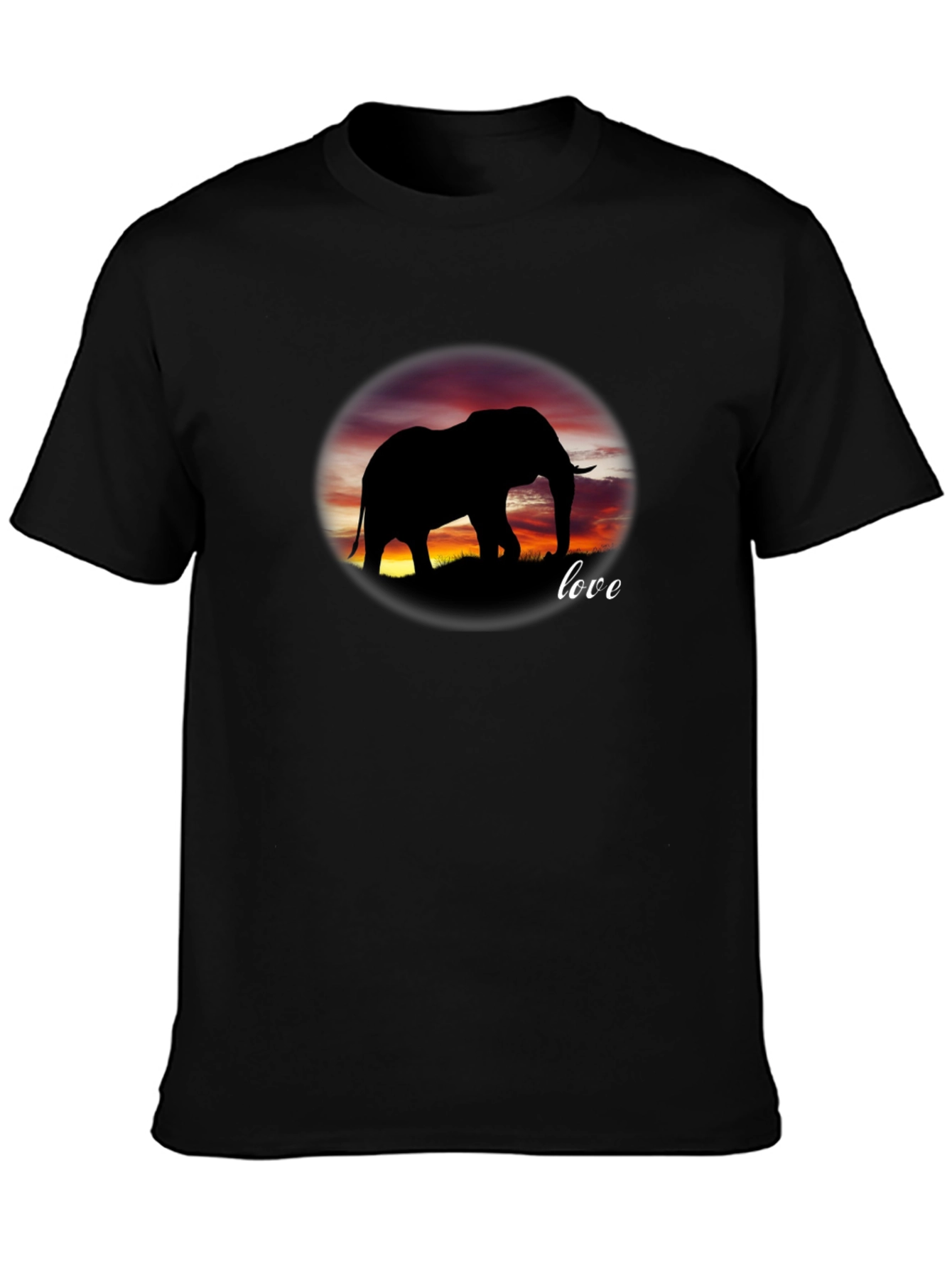 Elephant Love Silhouette Graphic Tee