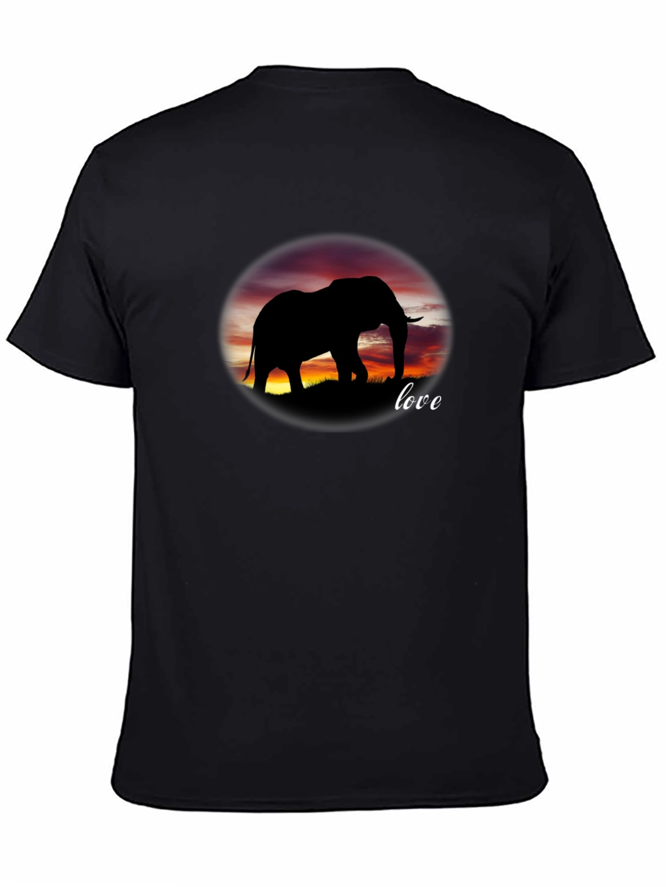 Elephant Love Silhouette Graphic Tee