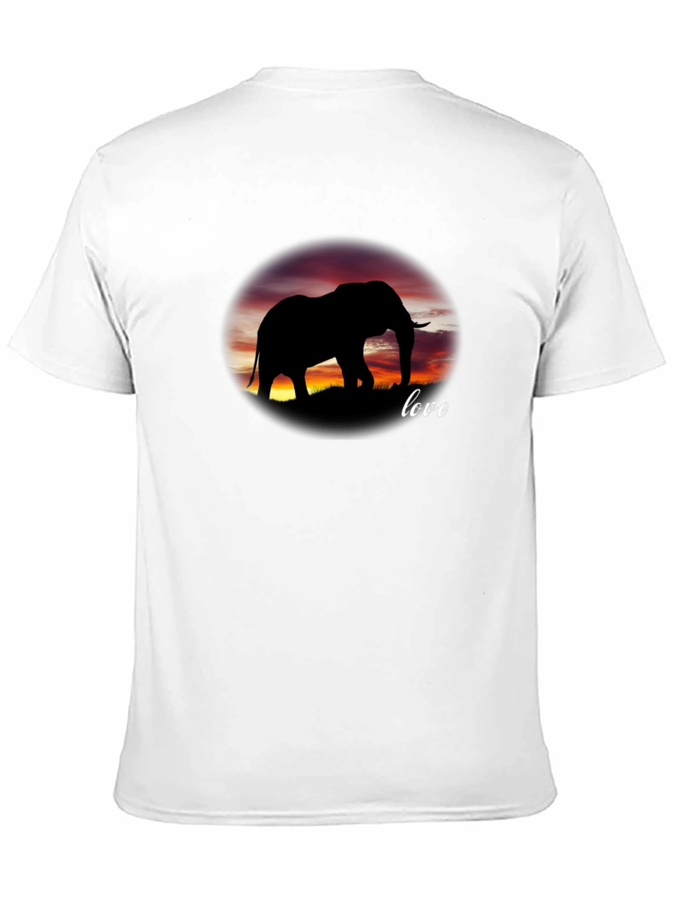 Elephant Love Silhouette Graphic Tee