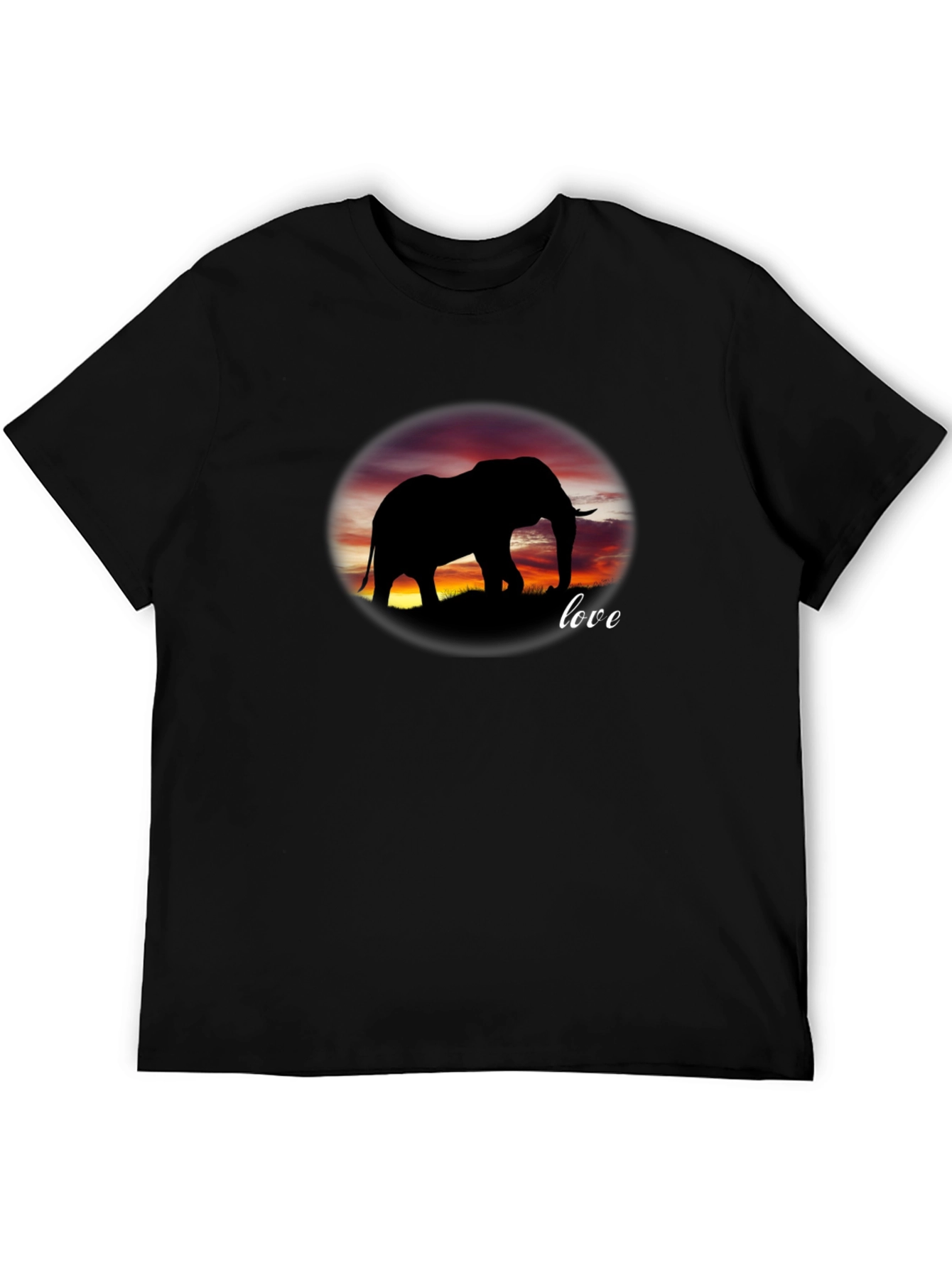Elephant Love Silhouette Graphic Tee