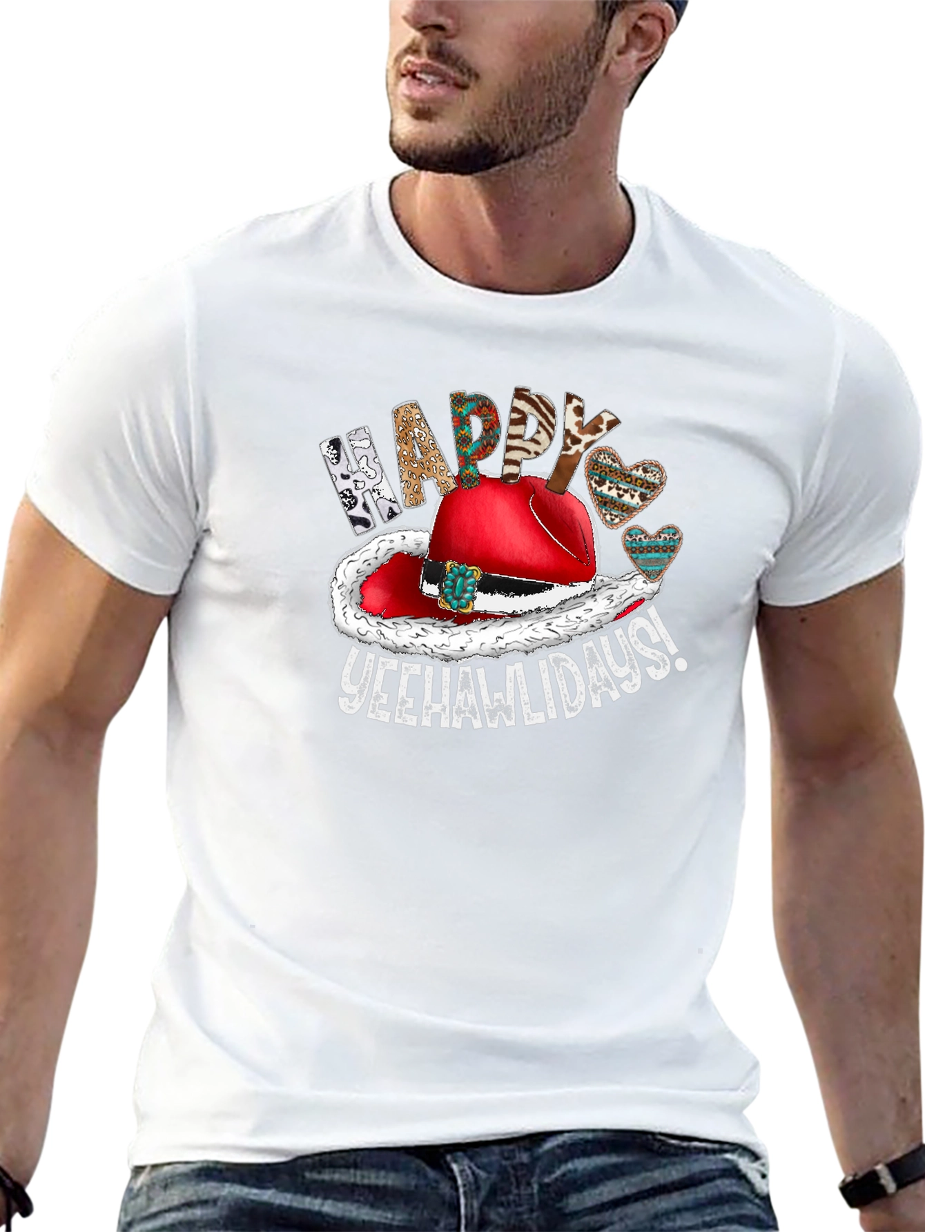Festive Yeehawlidays Graphic Tee