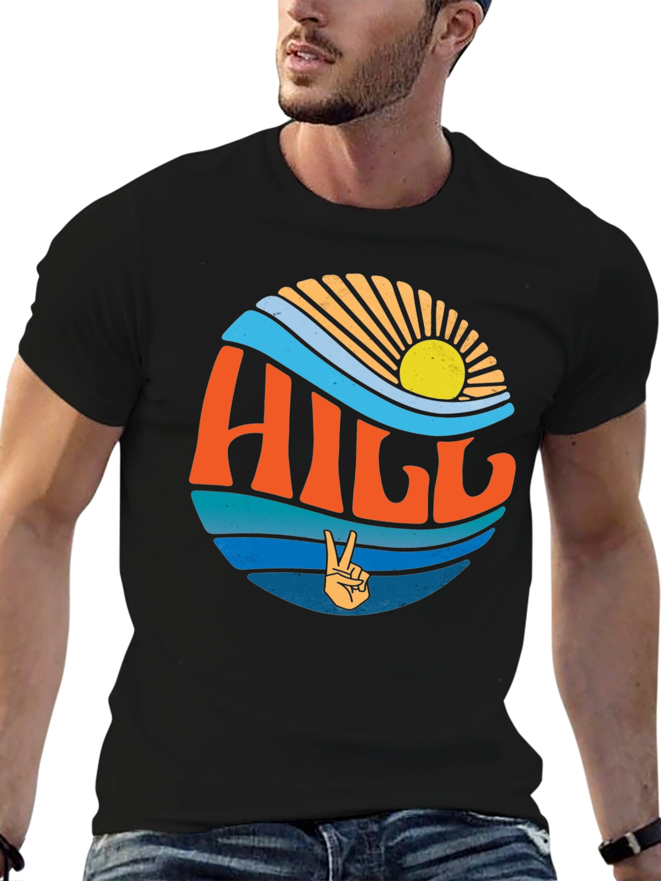 Retro Hill Graphic T-Shirt - Coastal Vibe!