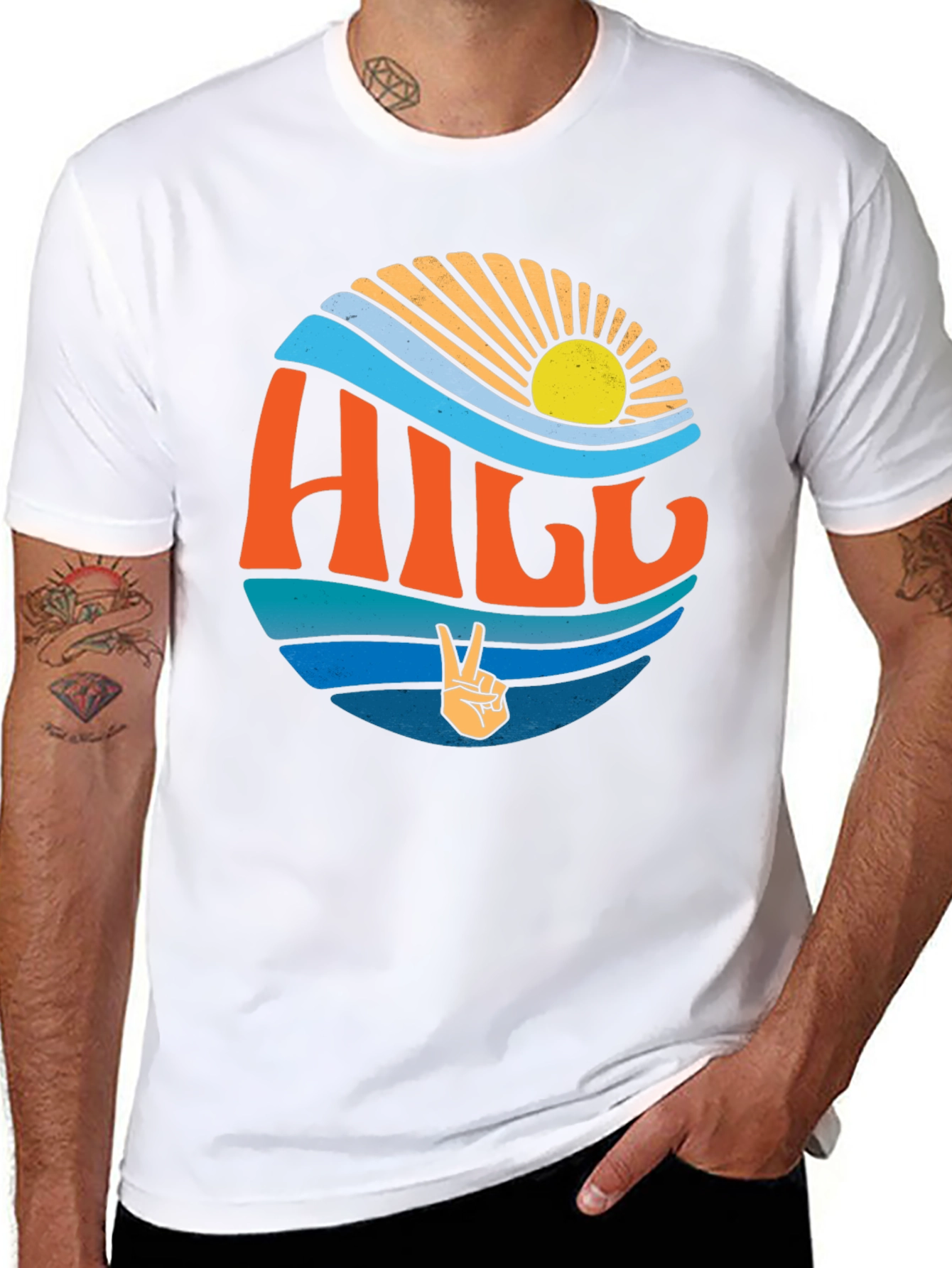 Retro Hill Graphic T-Shirt - Coastal Vibe!