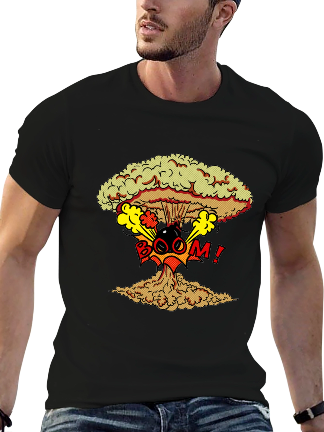Nuclear Boom Graphic Print T-Shirt
